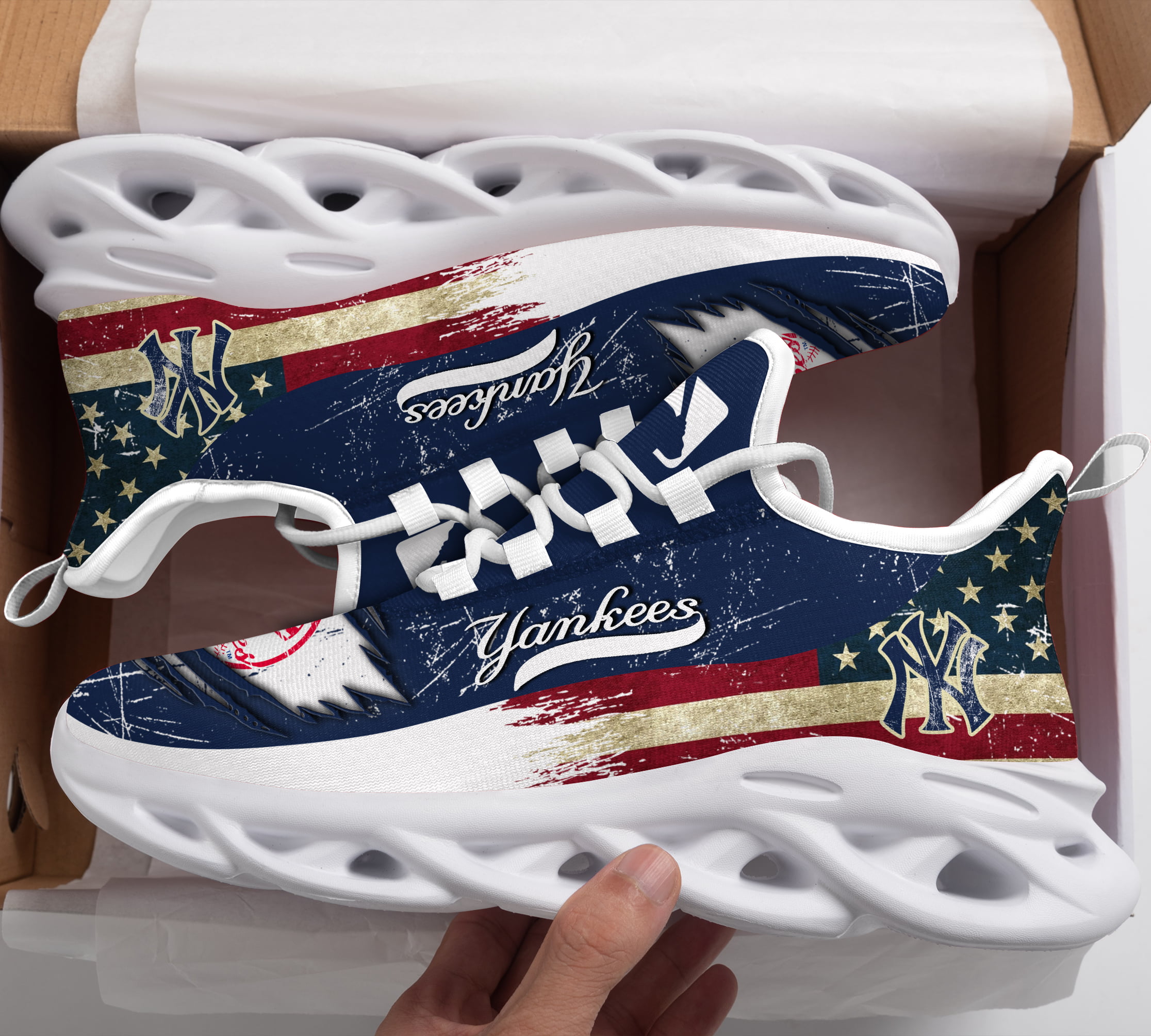 New York Yankees MLB Max Soul Shoes Sneakers For Men And Women