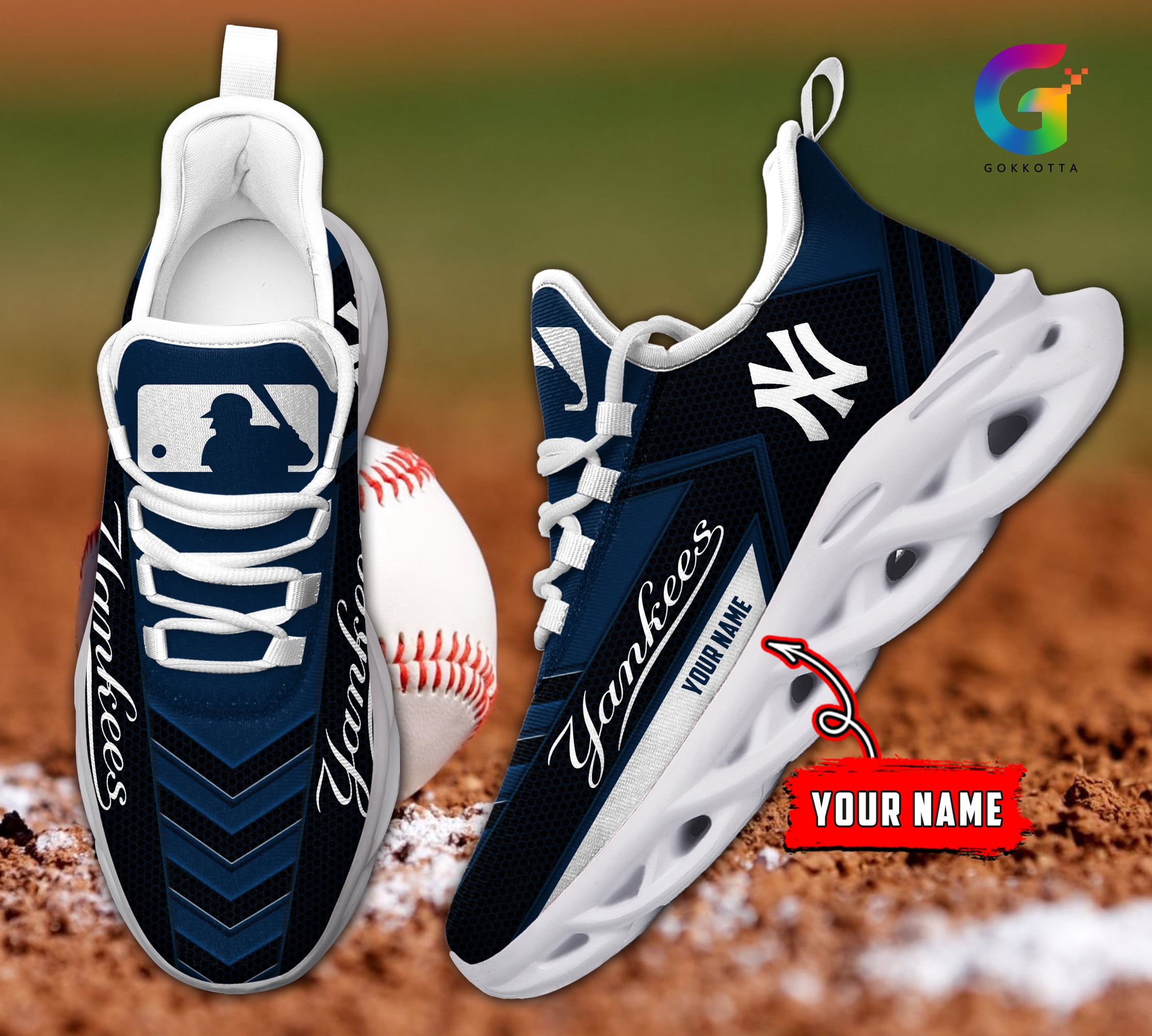 New York Yankees MLB Max Soul Shoes Sneakers For Men And Women