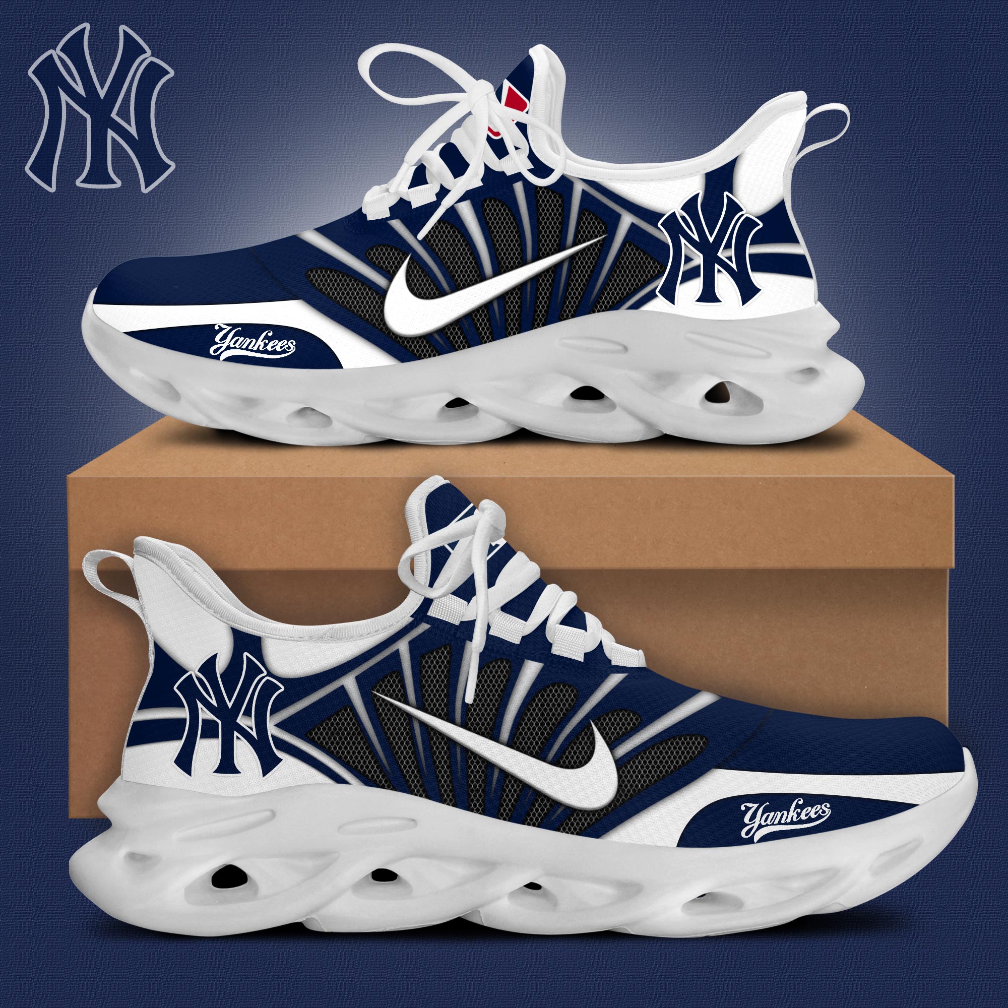 New York Yankees Max Soul Shoes Sneakers For Men And Women