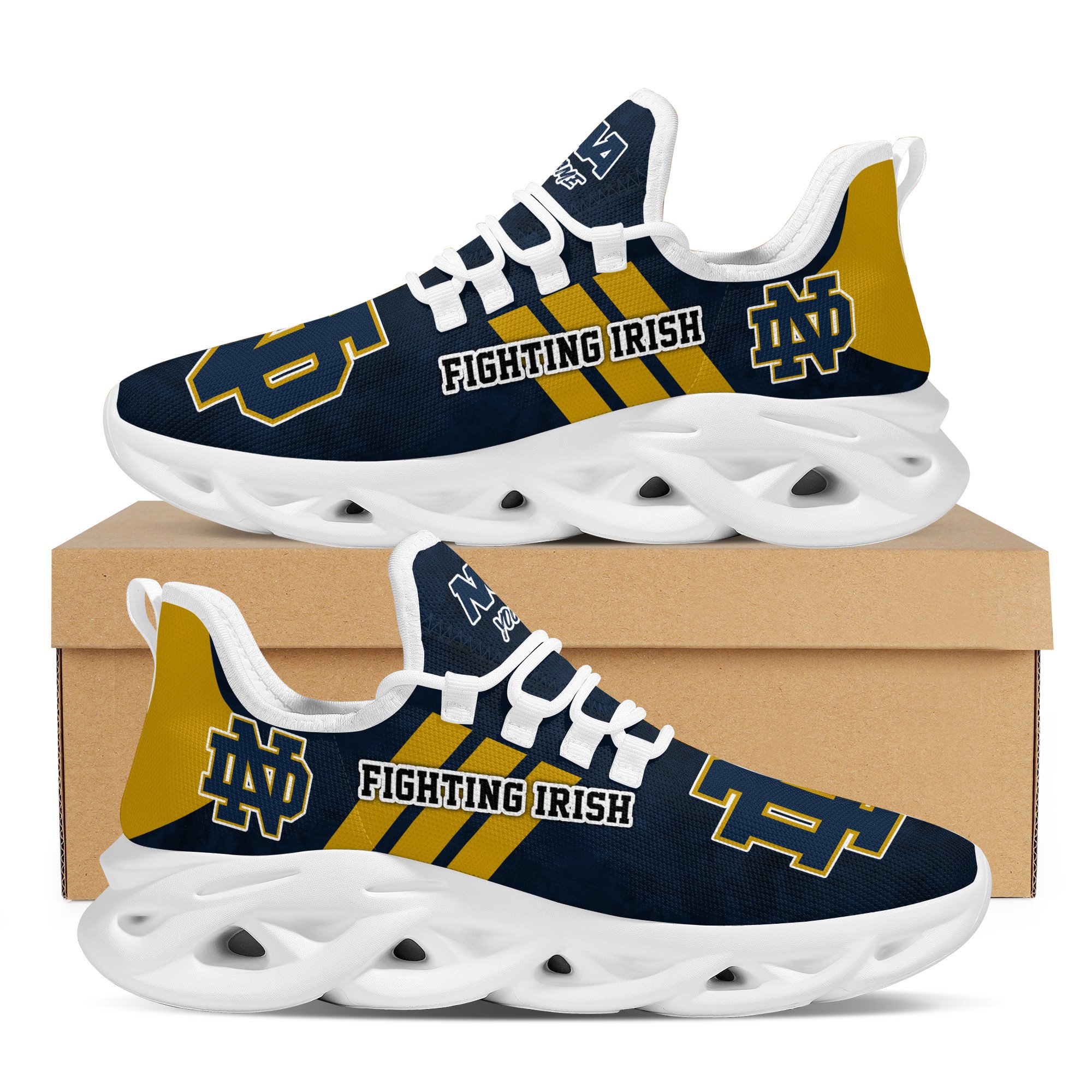 Notre Dame Fighting Irish Max Soul Shoes Sneakers For Men And Women
