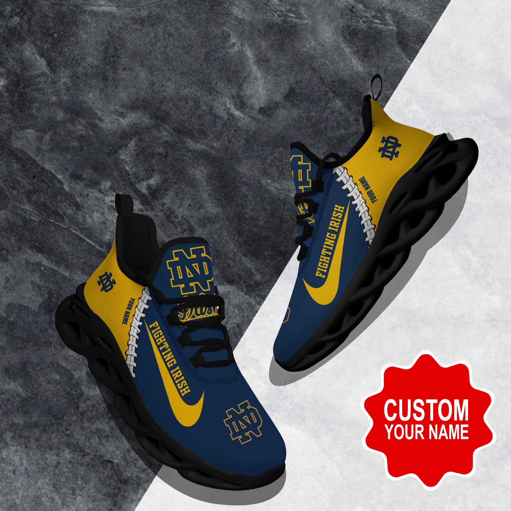 Notre Dame Fighting Irish Max Soul Shoes Sneakers For Men And Women
