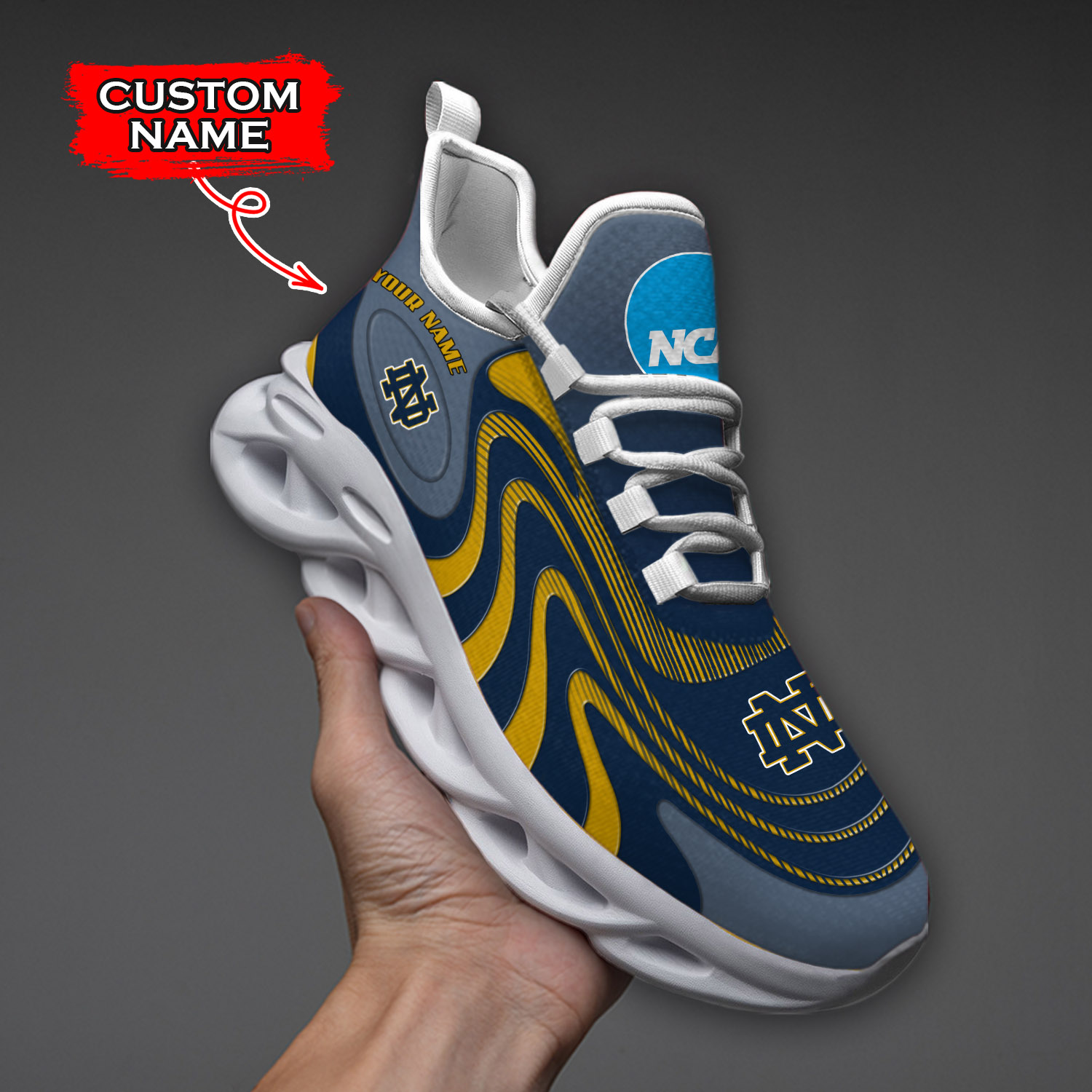 Notre Dame Fighting Irish NCAA Max Soul Shoes Sneakers For Men And Women