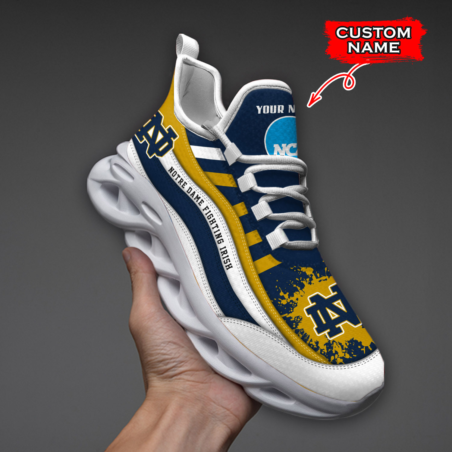 Notre Dame Fighting Irish NCAA Max Soul Shoes Sneakers For Men And Women