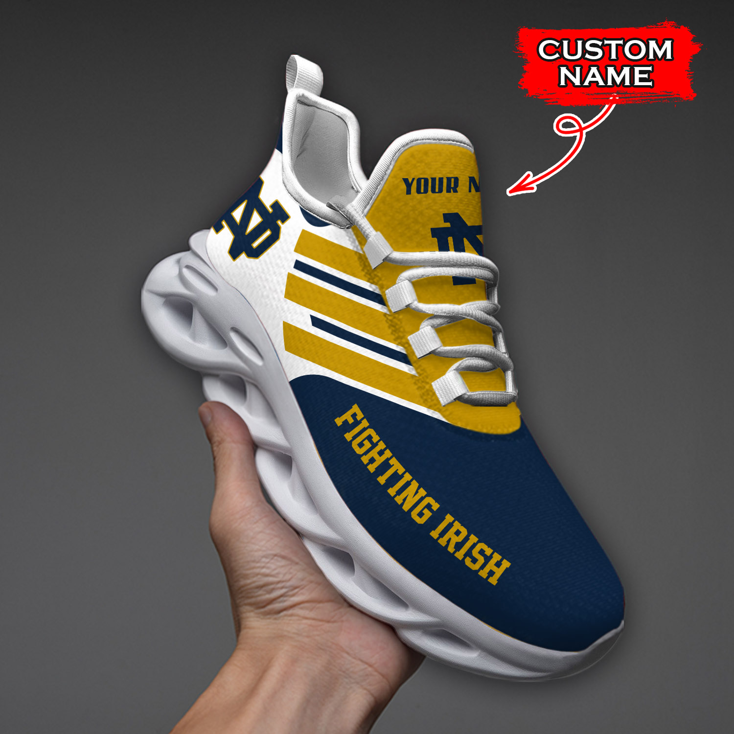 Notre Dame Fighting Irish NCAA Max Soul Shoes Sneakers For Men And Women