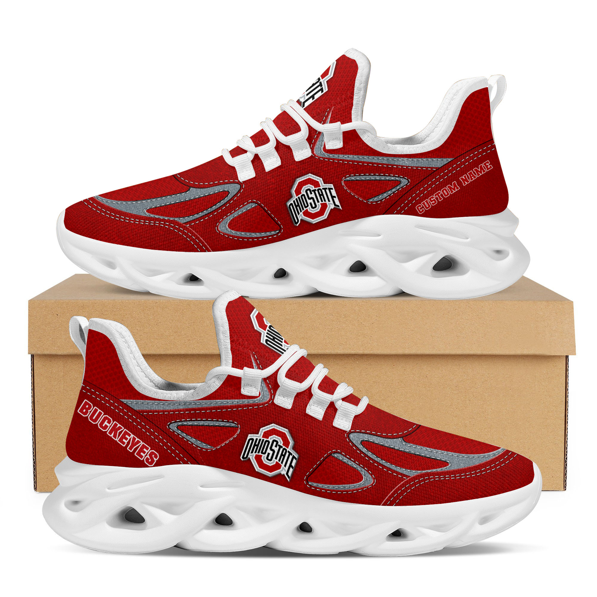 Ohio State Buckeyes Max Soul Shoes Sneakers For Men And Women