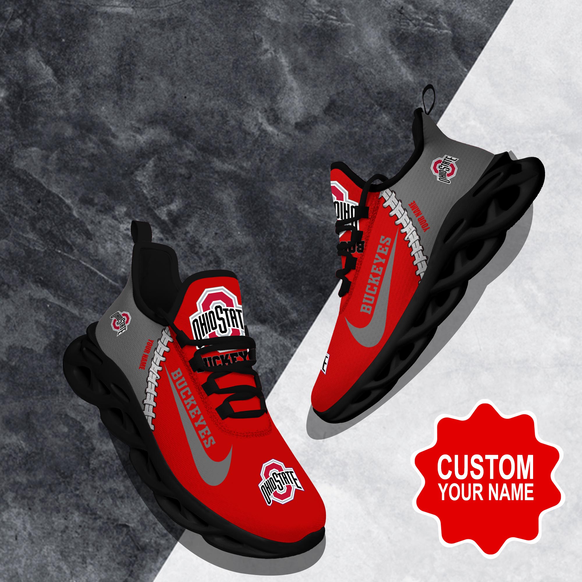 Ohio State Buckeyes Max Soul Shoes Sneakers For Men And Women