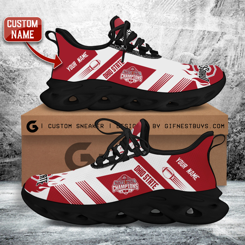 Ohio State Buckeyes Max Soul Shoes Sneakers For Men And Women