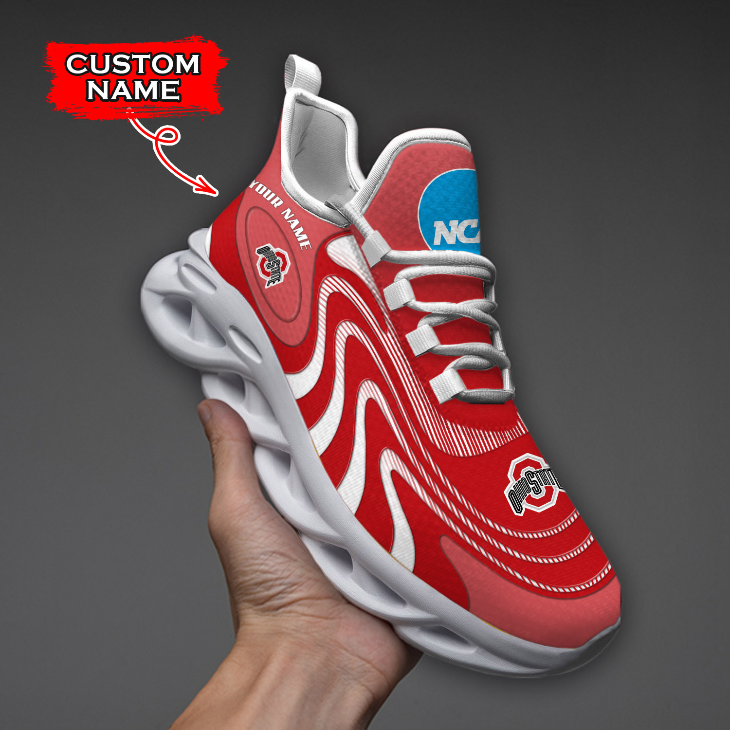 Ohio State Buckeyes NCAA Max Soul Shoes Sneakers For Men And Women