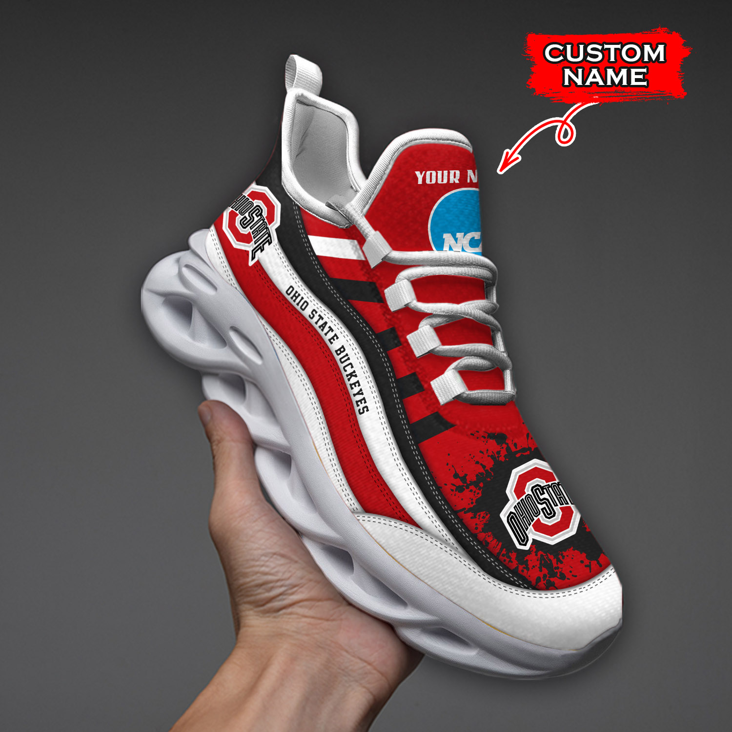 Ohio State Buckeyes NCAA Max Soul Shoes Sneakers For Men And Women