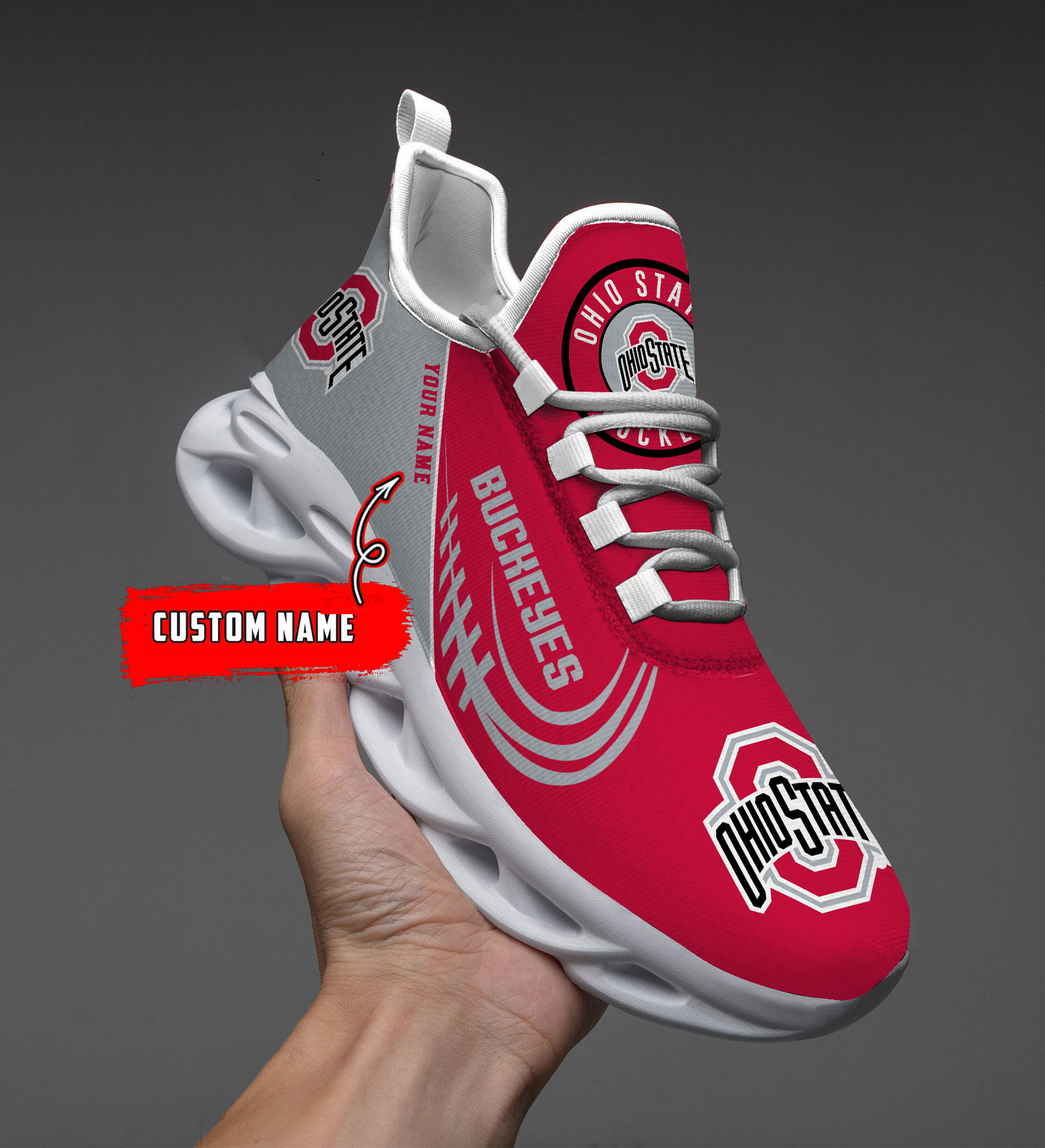 Ohio State Buckeyes NCAA Max Soul Shoes Sneakers For Men And Women