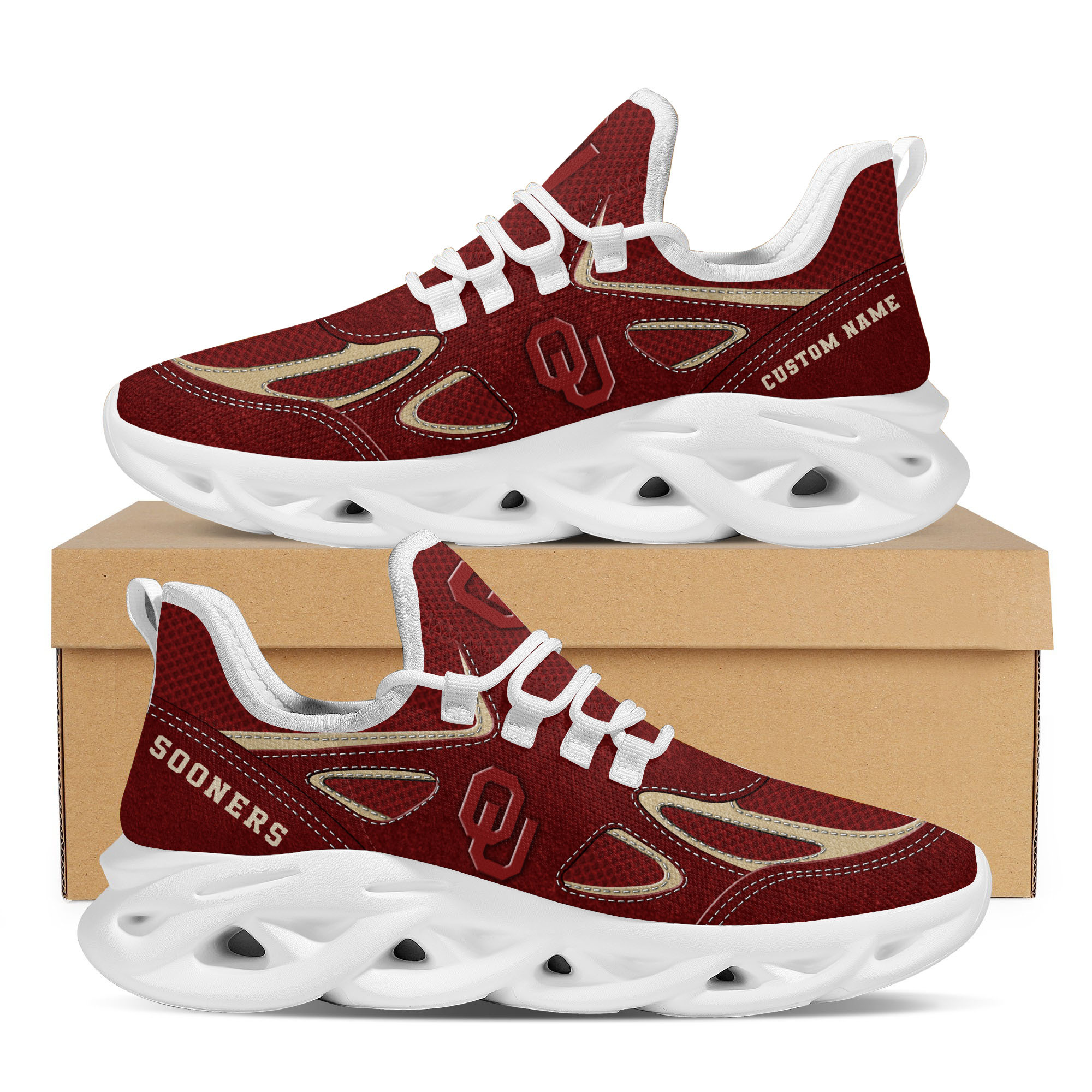 Oklahoma Sooners Max Soul Shoes Sneakers For Men And Women