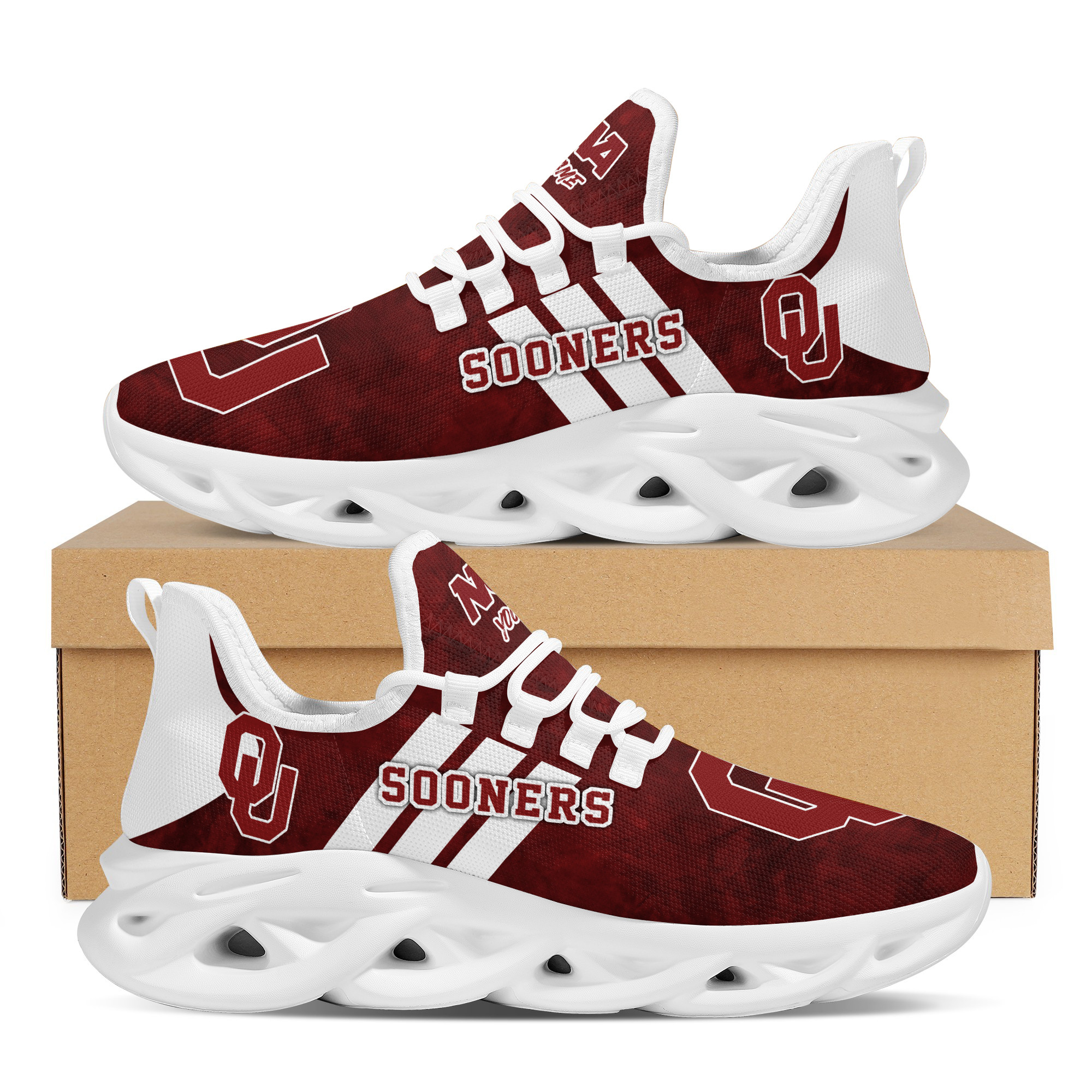 Oklahoma Sooners Max Soul Shoes Sneakers For Men And Women