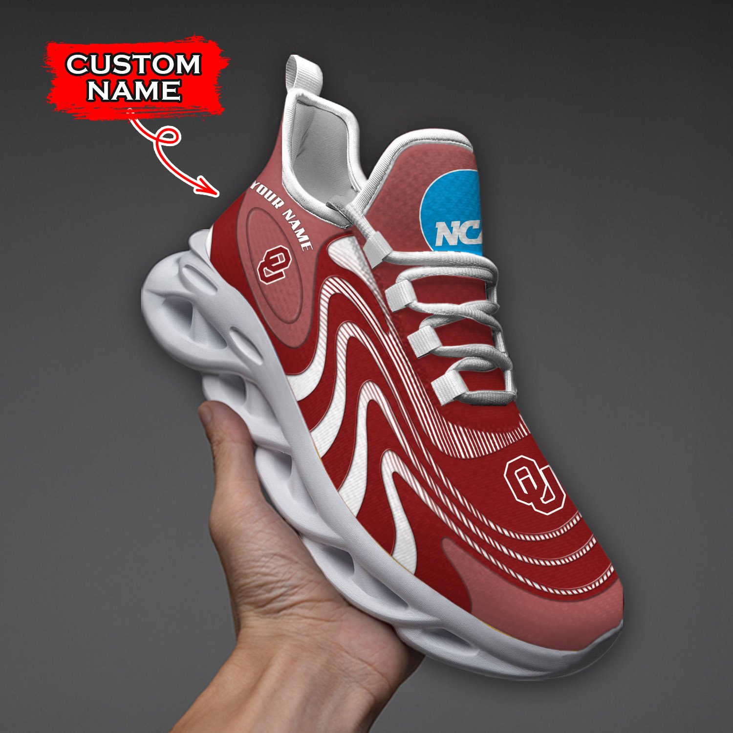 Oklahoma Sooners NCAA Max Soul Shoes Sneakers For Men And Women