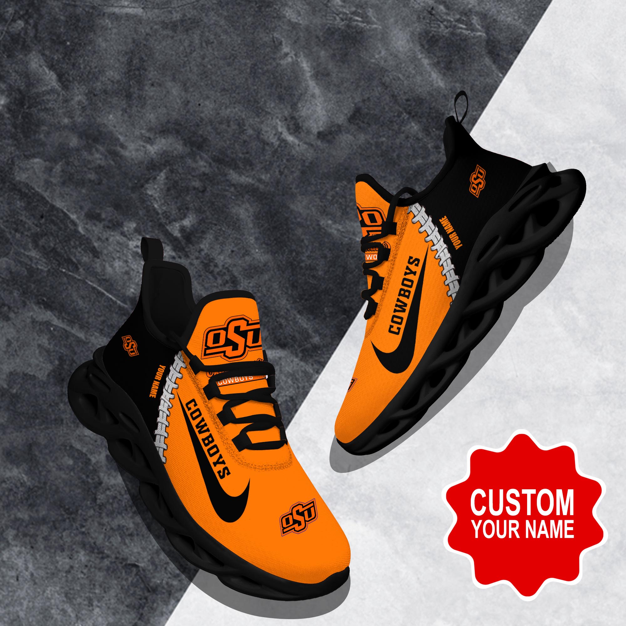 Oklahoma State Cowboys Max Soul Shoes Sneakers For Men And Women