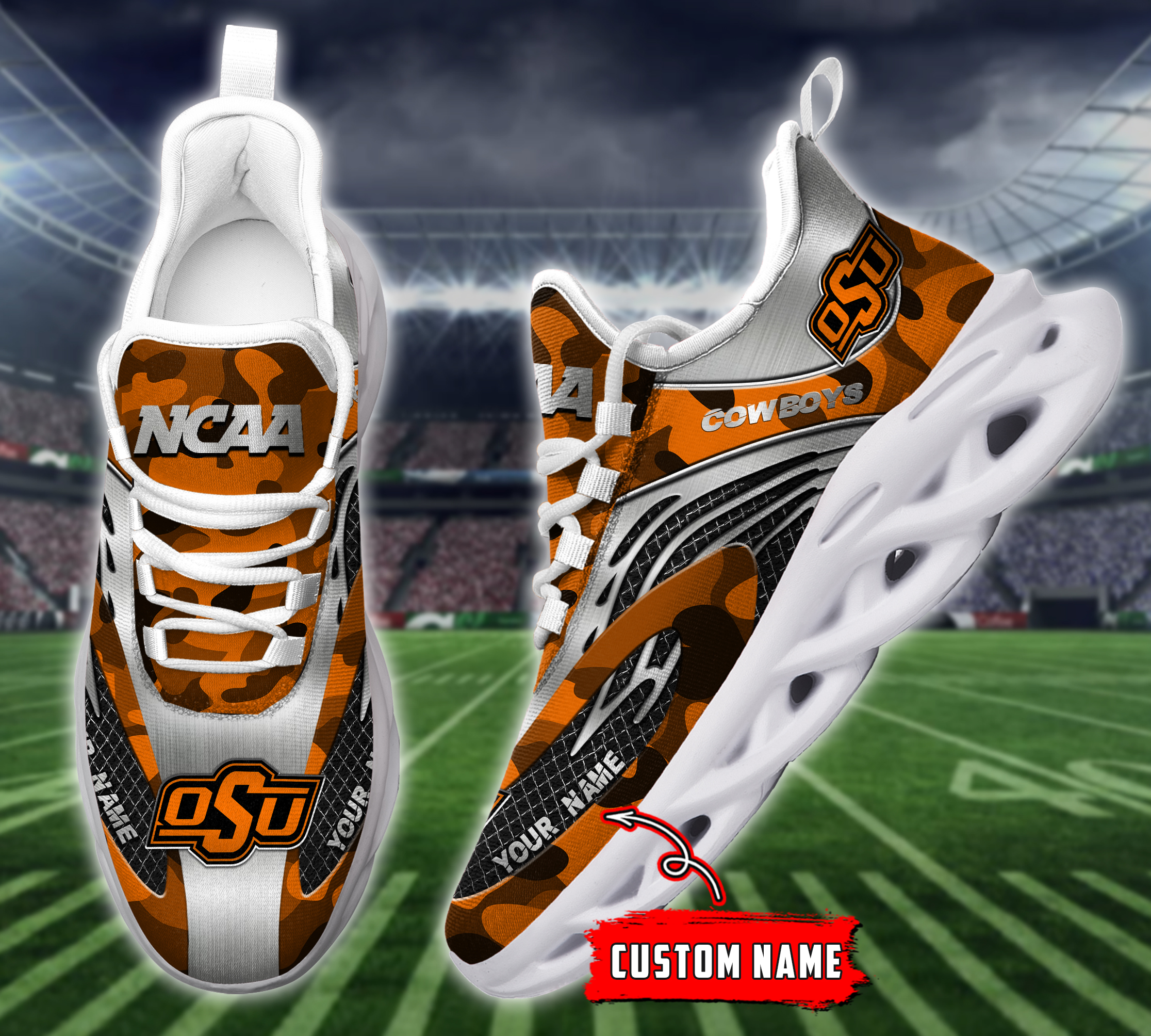 Oklahoma State Cowboys NCAA Max Soul Shoes Sneakers For Men And Women