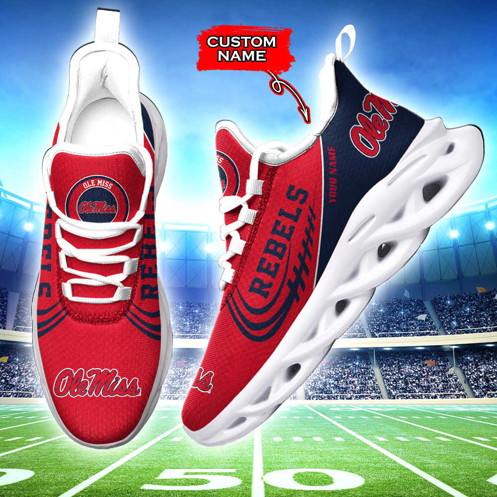 Ole Miss Rebels NCAA Max Soul Shoes Sneakers For Men And Women