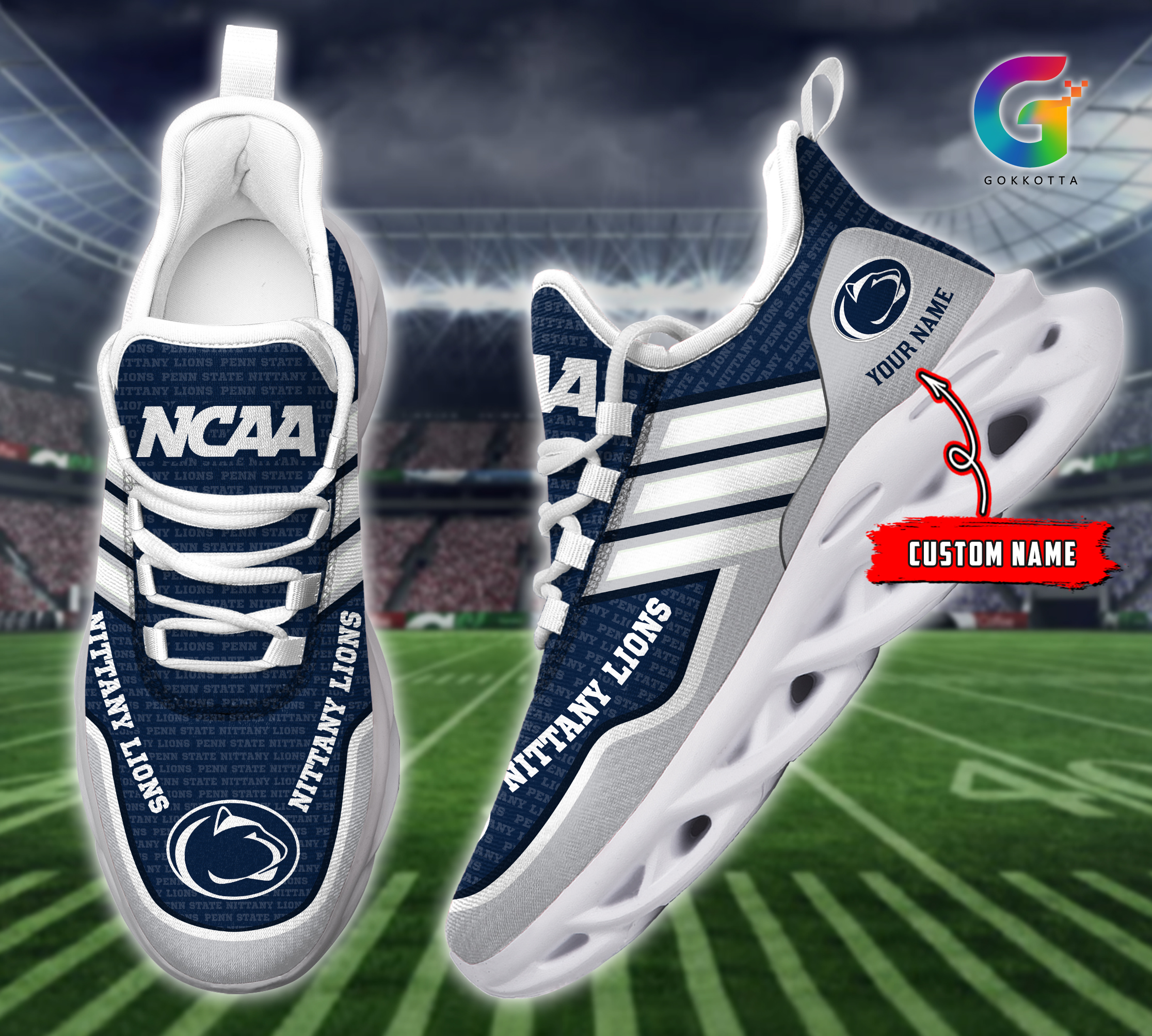 Penn State Nittany Lions NCAA Max Soul Shoes Sneakers For Men And Women