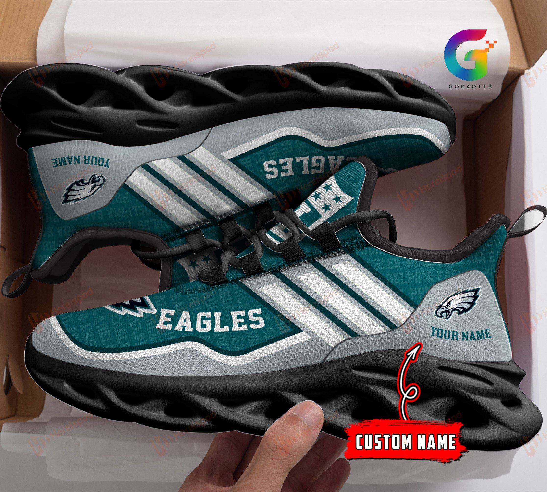 Philadelphia Eagles NFL Max Soul Shoes Sneakers For Men And Women