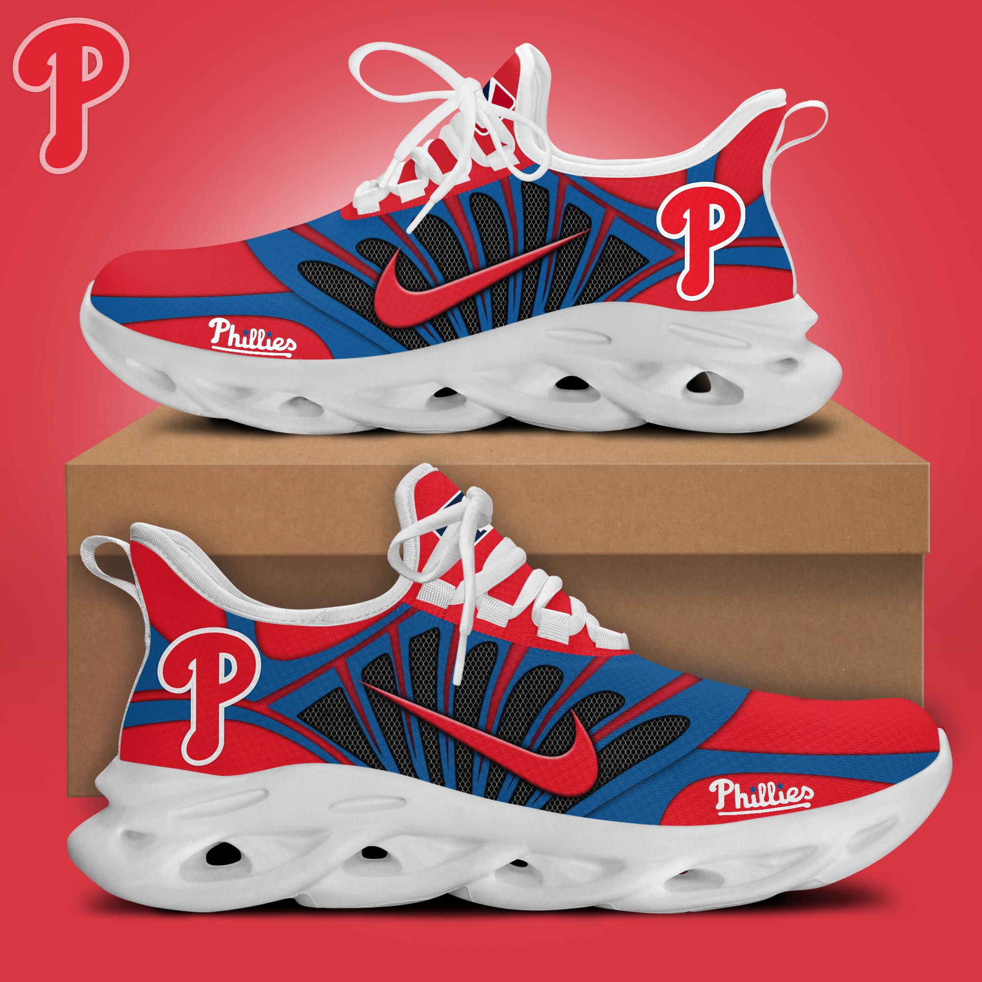 Philadelphia Phillies Max Soul Shoes Sneakers For Men And Women