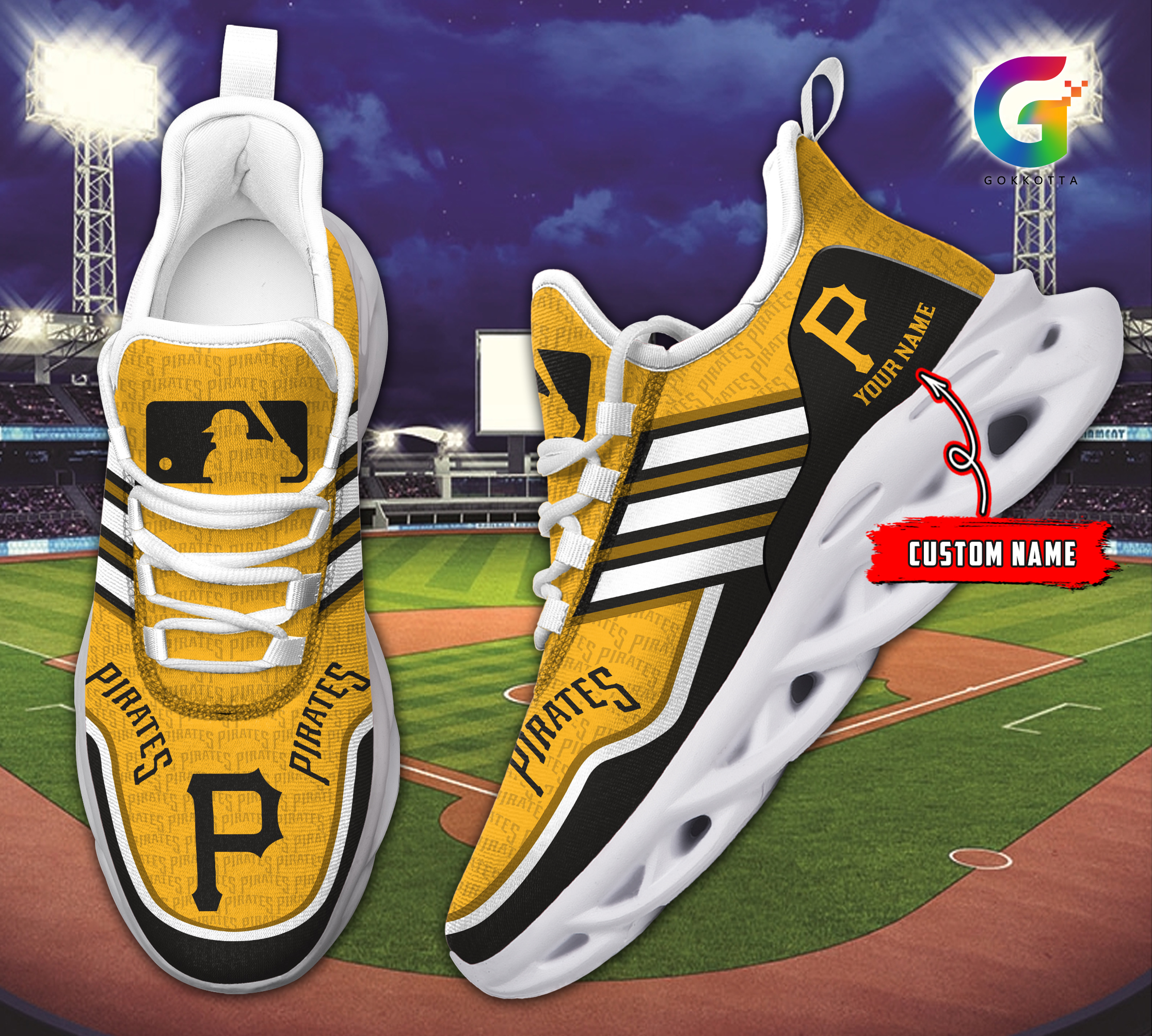Pittsburgh Pirates MLB Max Soul Shoes Sneakers For Men And Women