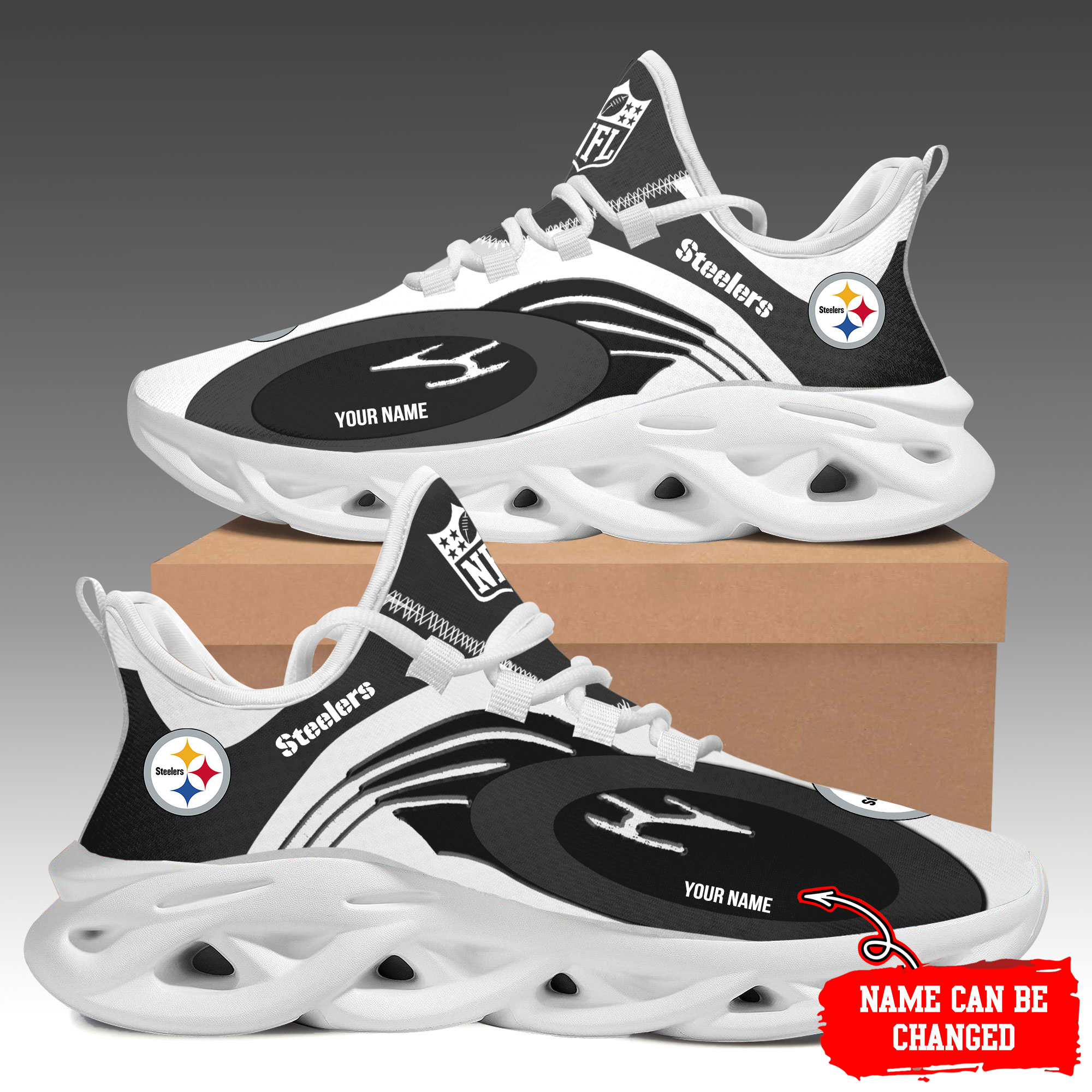 Pittsburgh Steelers Max Soul Shoes Sneakers For Men And Women