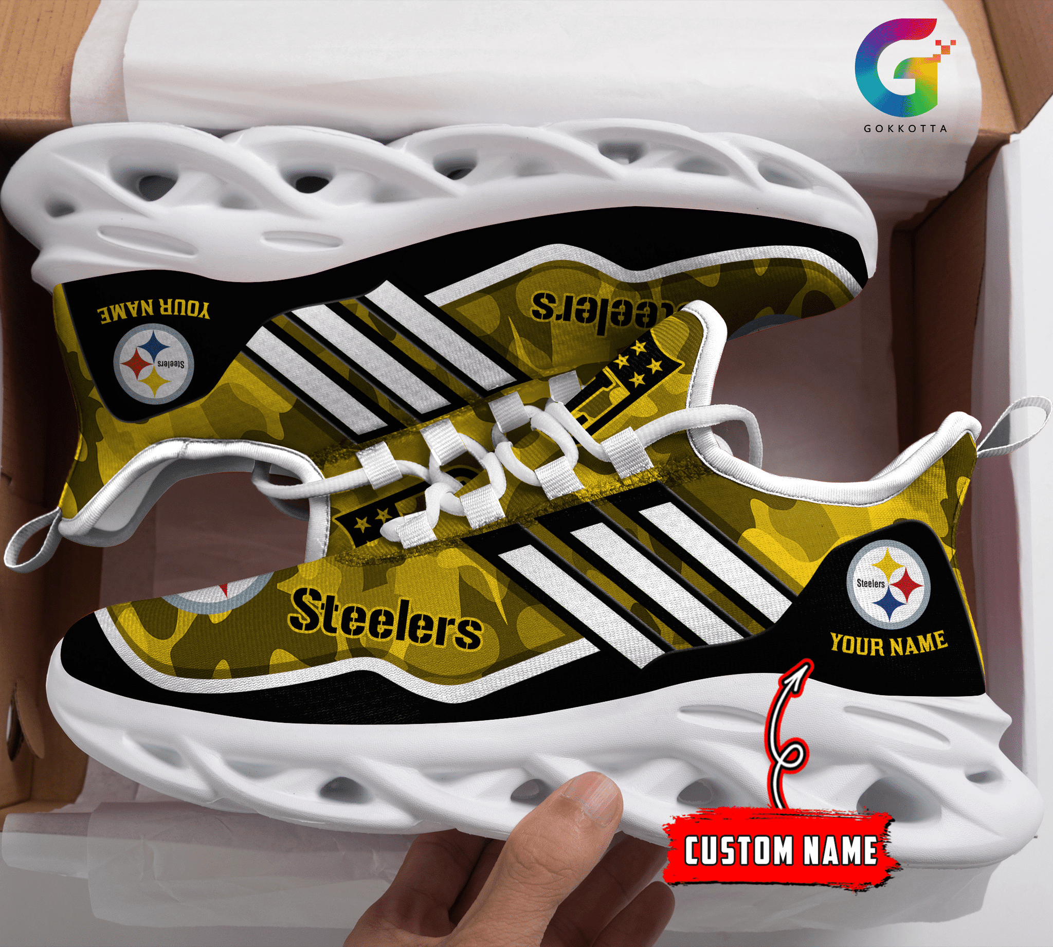 Pittsburgh Steelers NFL Max Soul Shoes Sneakers For Men And Women