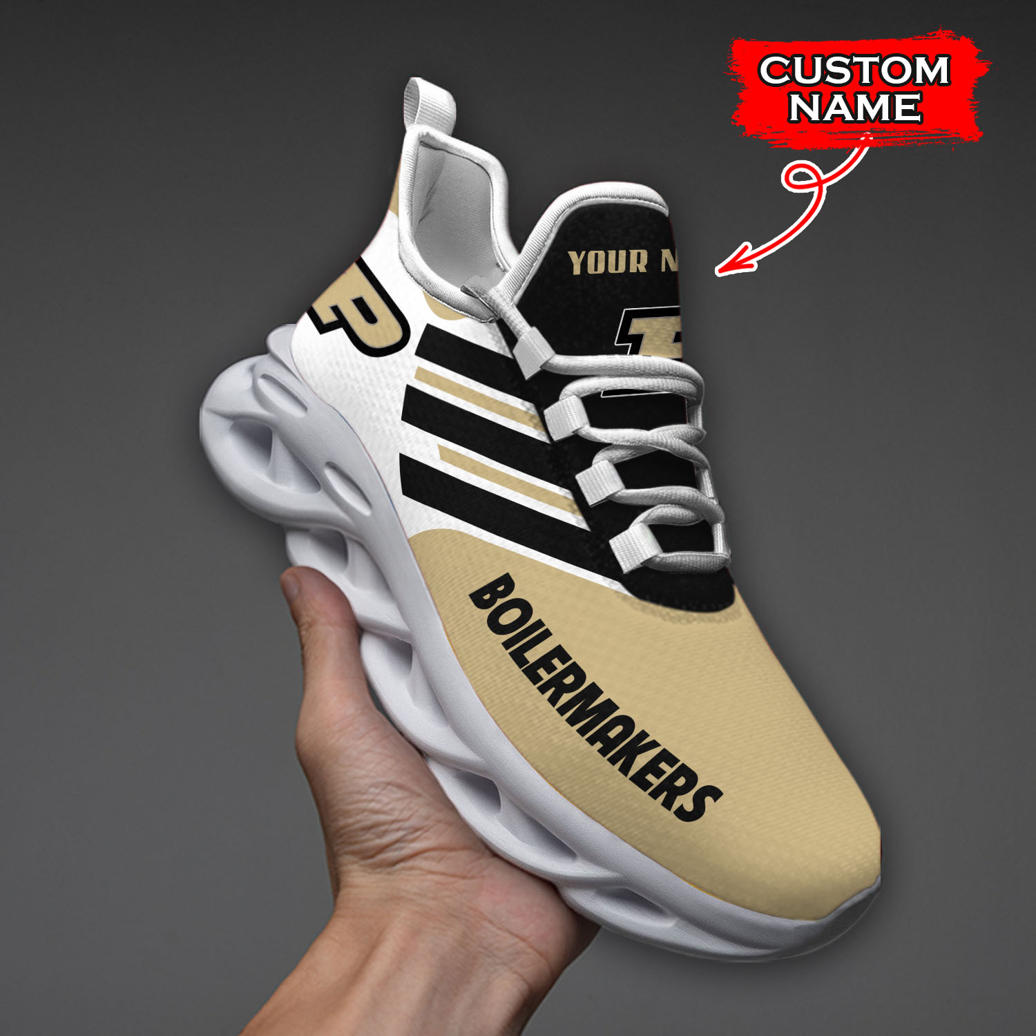 Purdue Boilermakers NCAA Max Soul Shoes Sneakers For Men And Women
