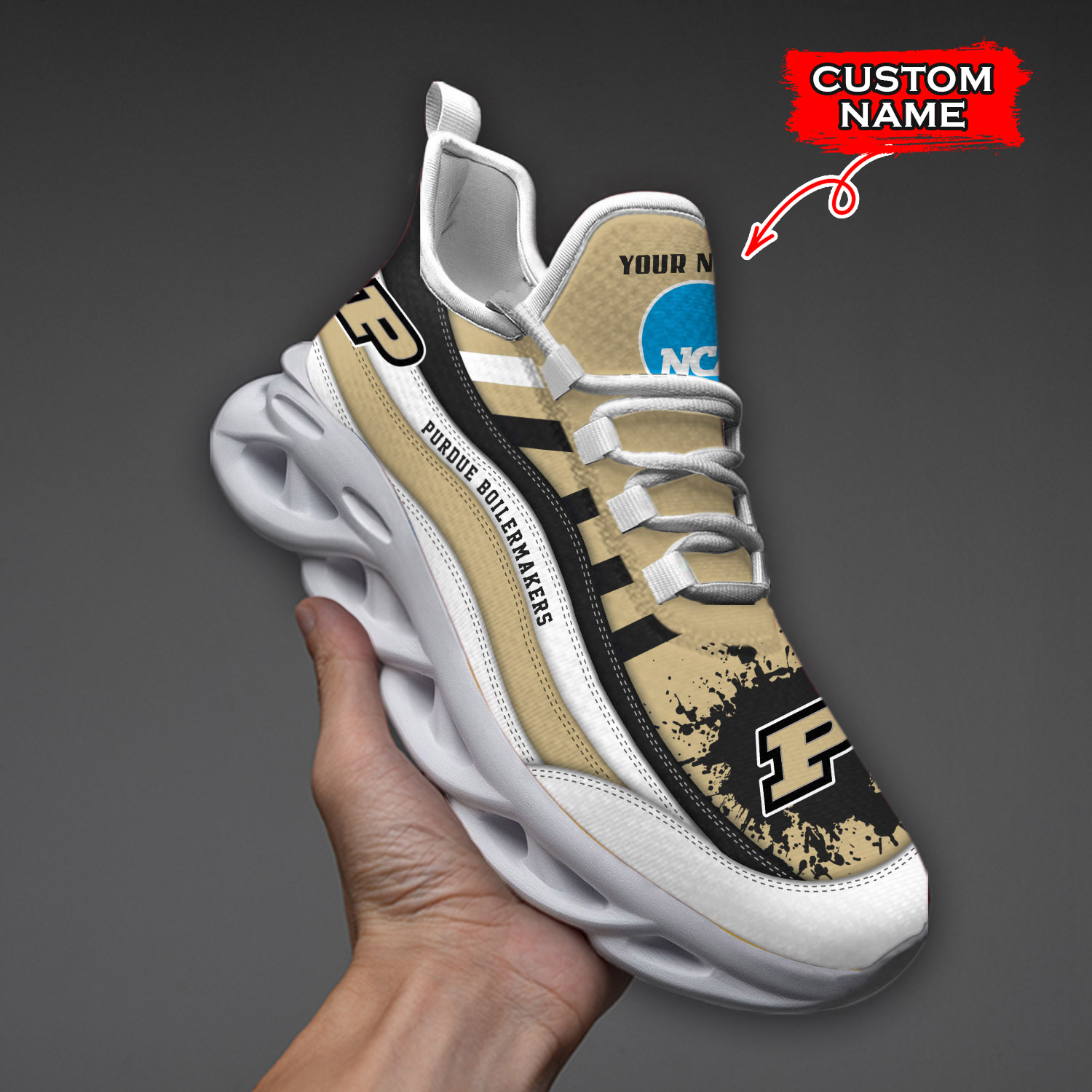 Purdue Boilermakers NCAA Max Soul Shoes Sneakers For Men And Women