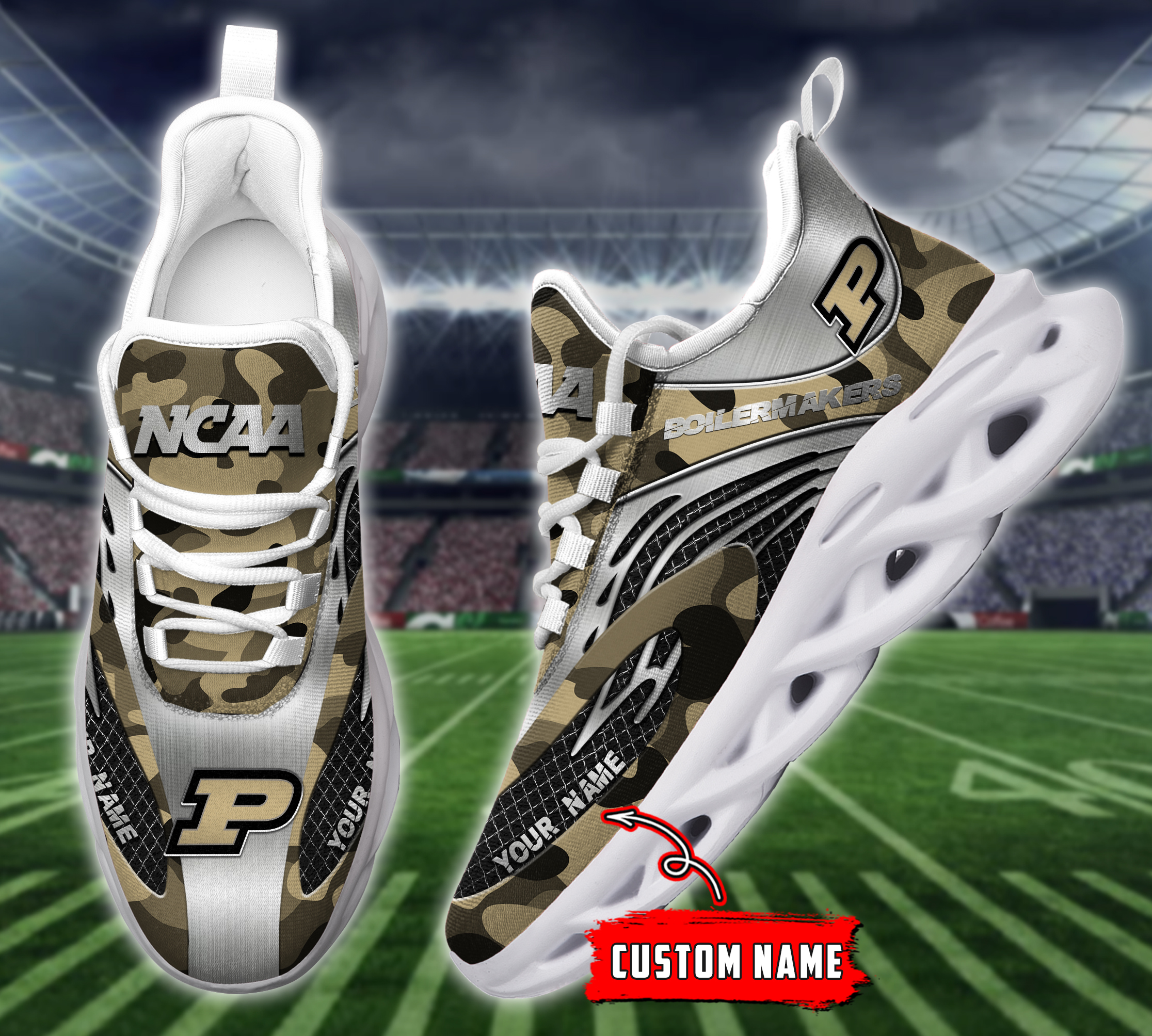 Purdue Boilermakers NCAA Max Soul Shoes Sneakers For Men And Women