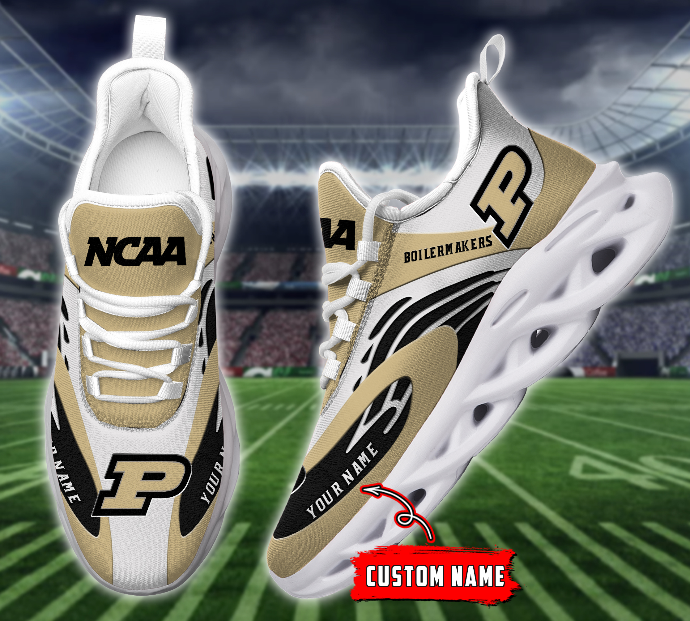 Purdue Boilermakers NCAA Max Soul Shoes Sneakers For Men And Women