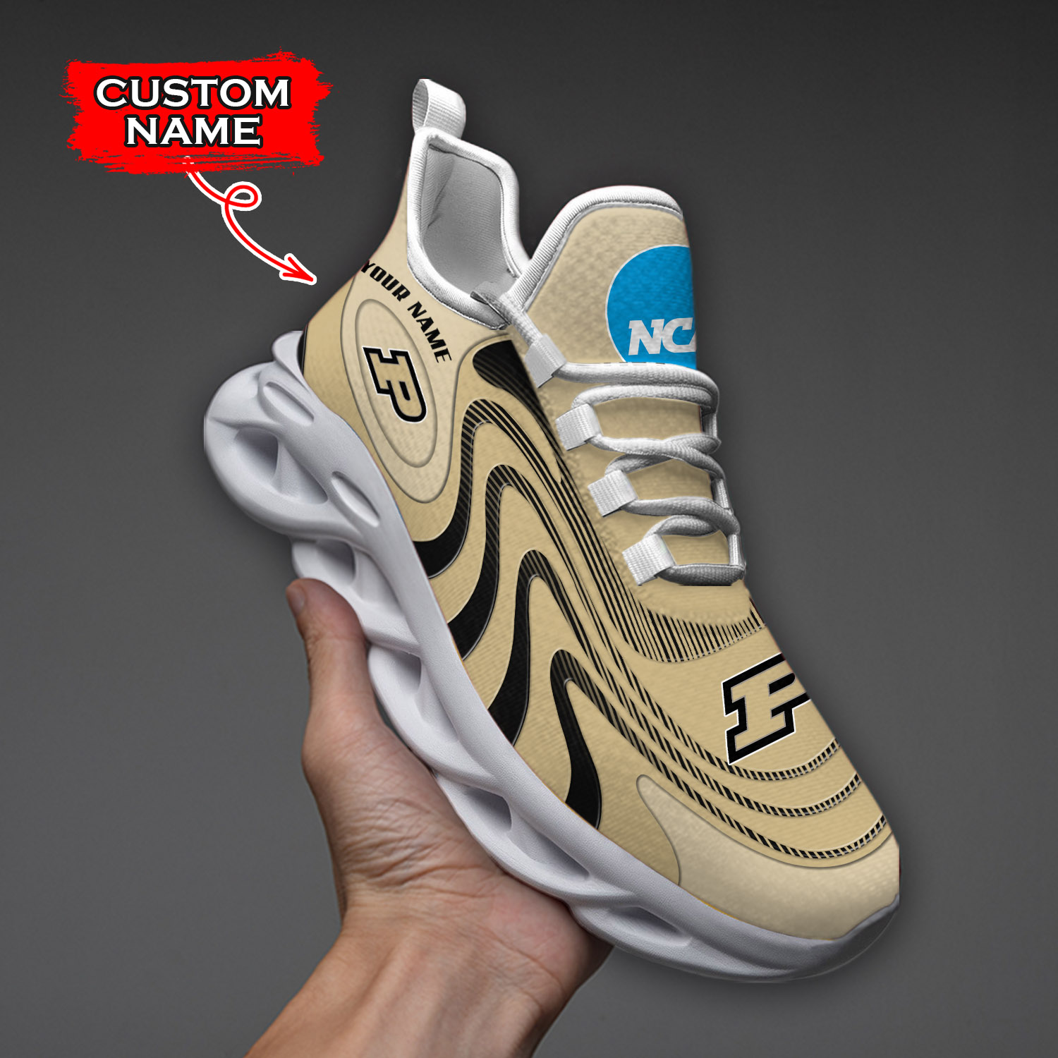 Purdue Boilermakers NCAA Max Soul Shoes Sneakers For Men And Women