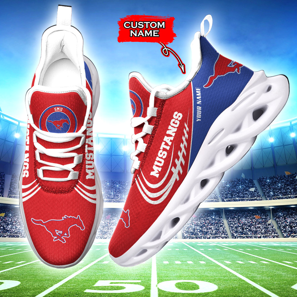 SMU Mustangs NCAA Max Soul Shoes Sneakers For Men And Women