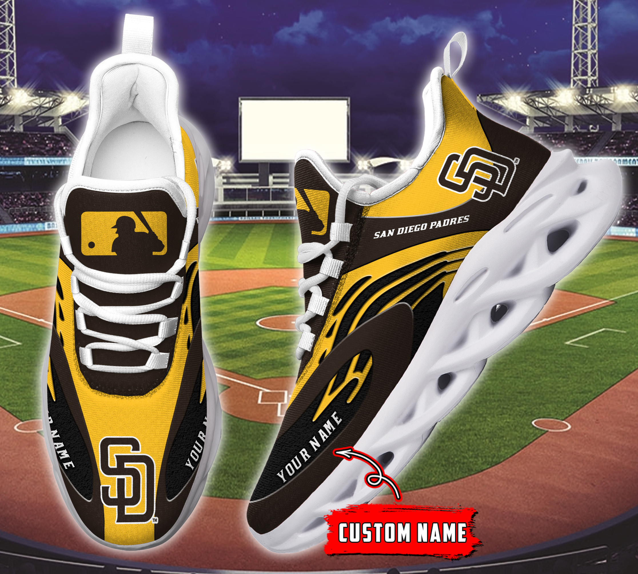San Diego Padres MLB Max Soul Shoes Sneakers For Men And Women