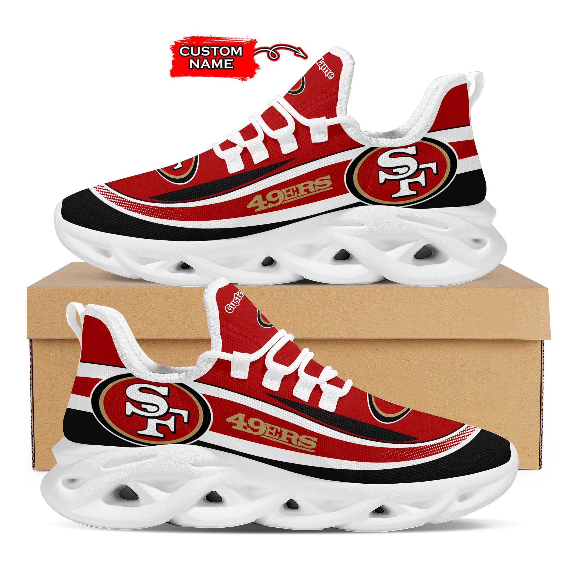 San Francisco 49ers Max Soul Shoes Sneakers For Men And Women