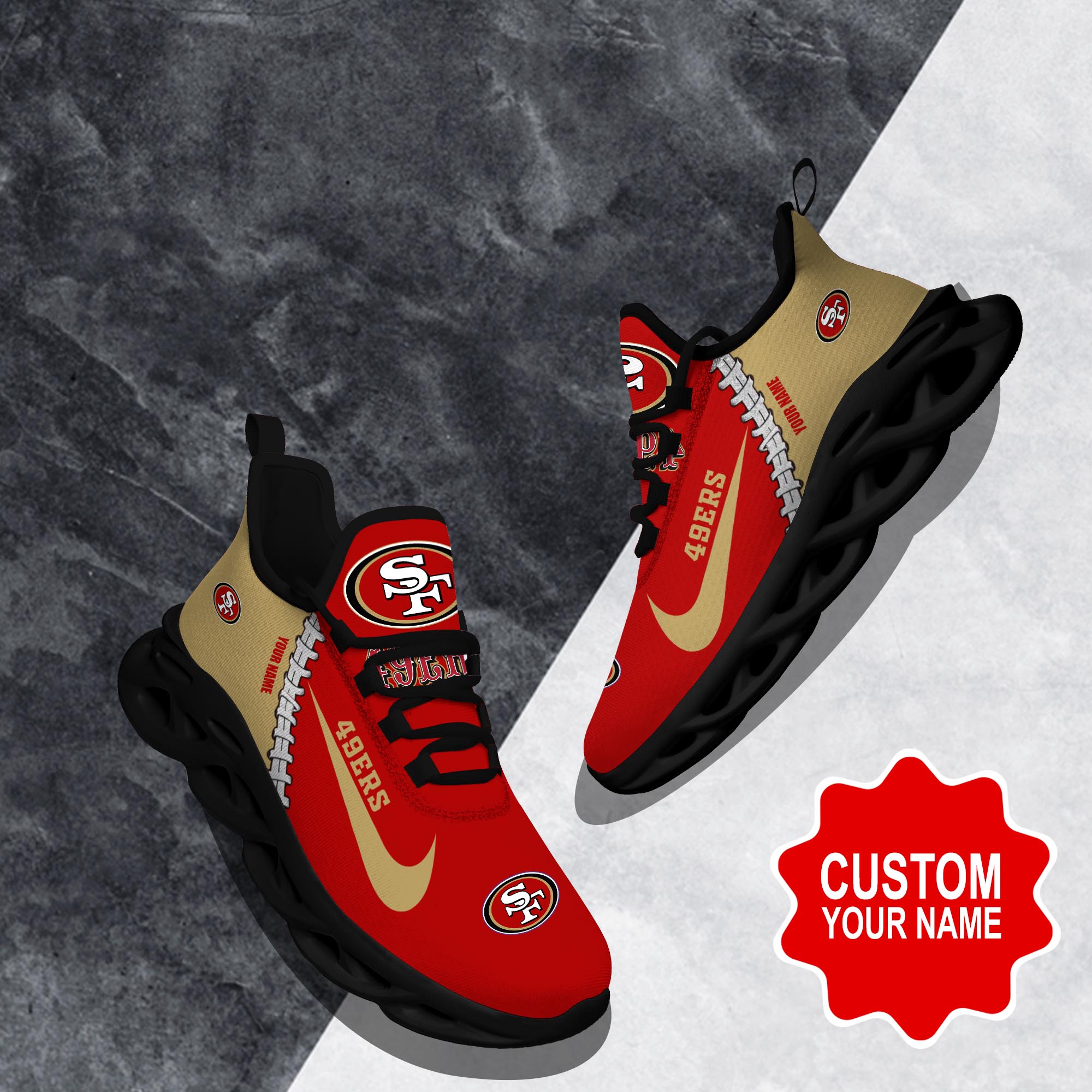 San Francisco 49ers Max Soul Shoes Sneakers For Men And Women
