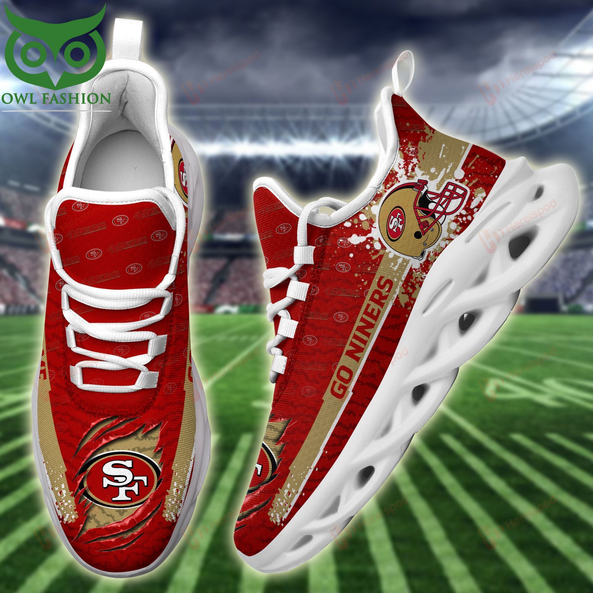 San Francisco 49ers Max Soul Shoes Sneakers For Men And Women