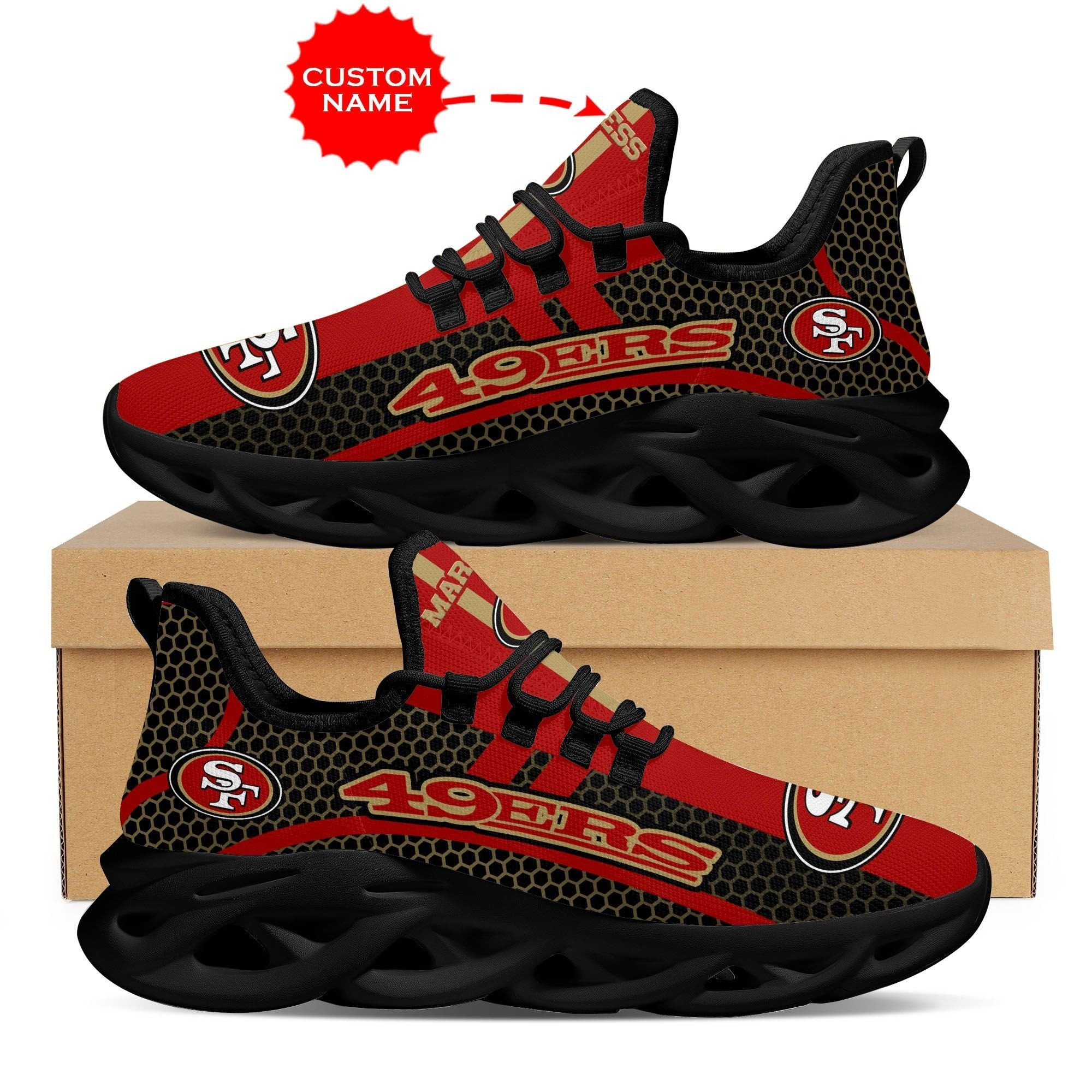 San Francisco 49ers Max Soul Shoes Sneakers For Men And Women