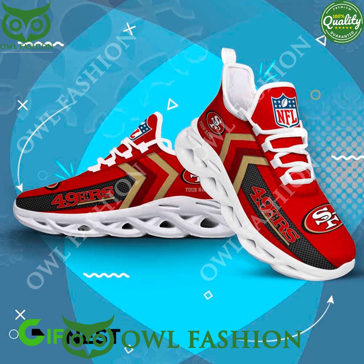 San Francisco 49ers Max Soul Shoes Sneakers For Men And Women