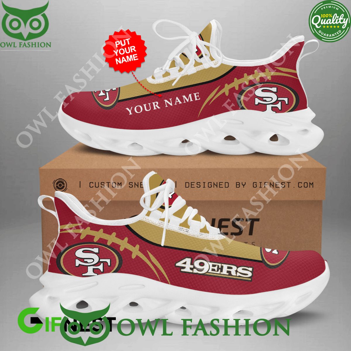 San Francisco 49ers Max Soul Shoes Sneakers For Men And Women