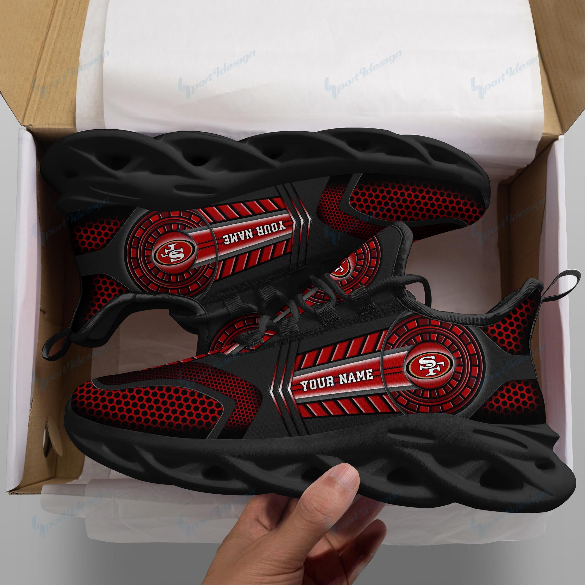 San Francisco 49ers NFL Max Soul Shoes Sneakers For Men And Women