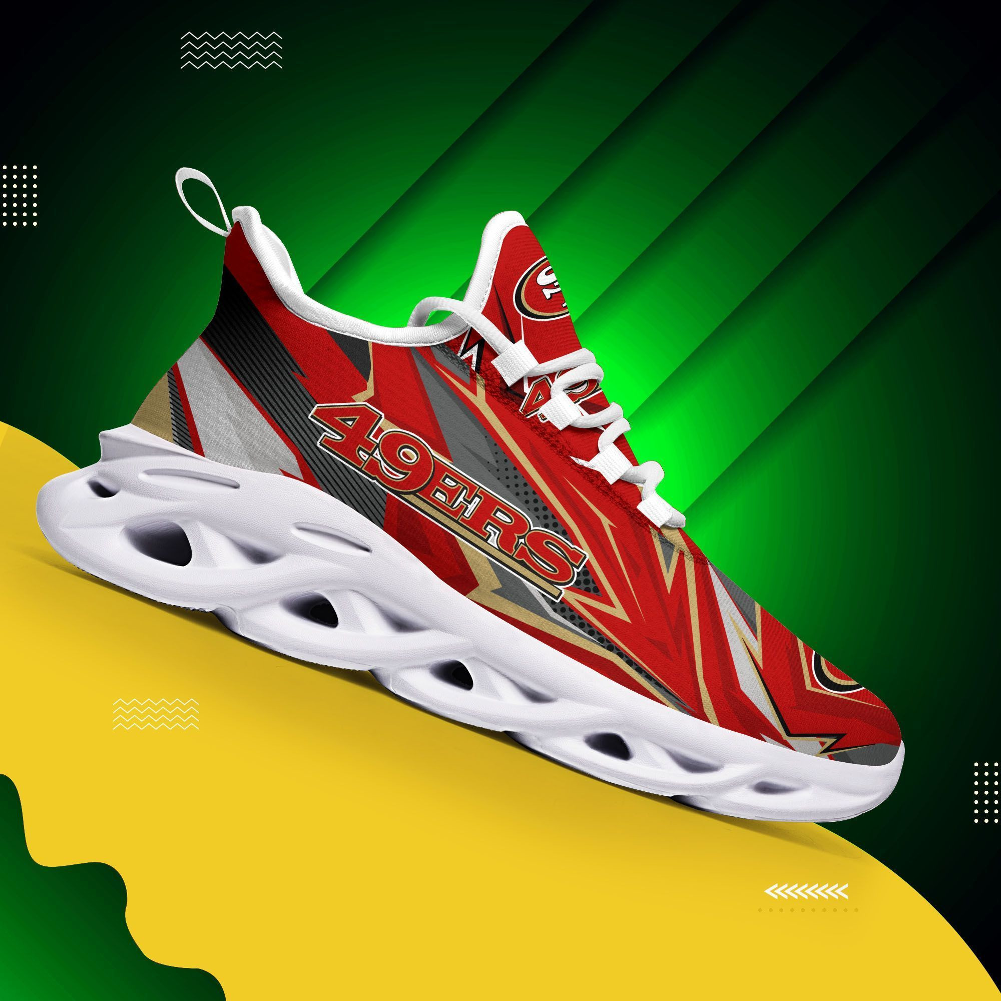 San Francisco 49ers NFL Max Soul Shoes Sneakers For Men And Women