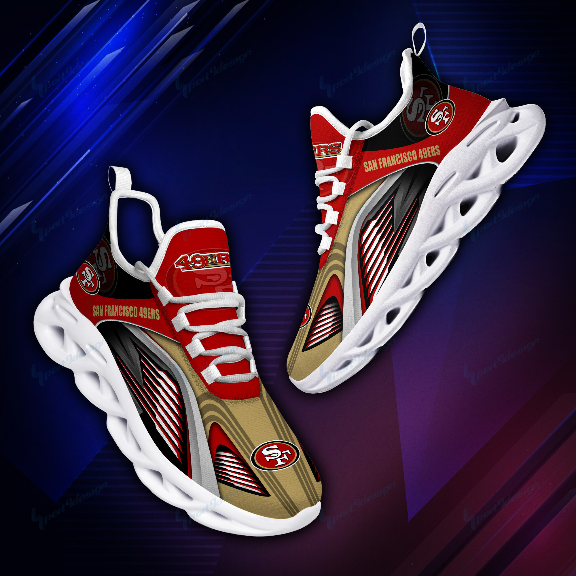 San Francisco 49ers NFL Max Soul Shoes Sneakers For Men And Women