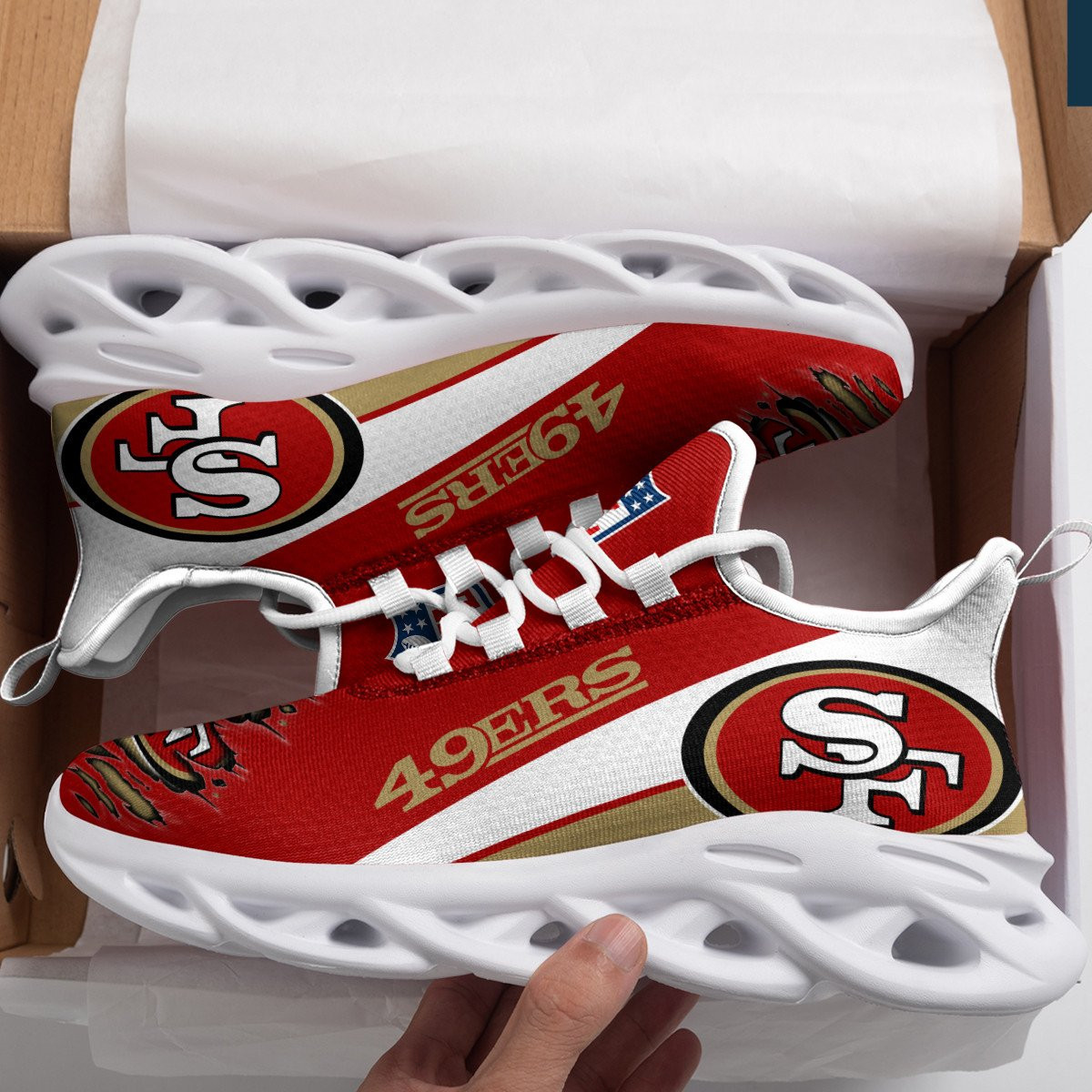 San Francisco 49ers NFL Max Soul Shoes Sneakers For Men And Women