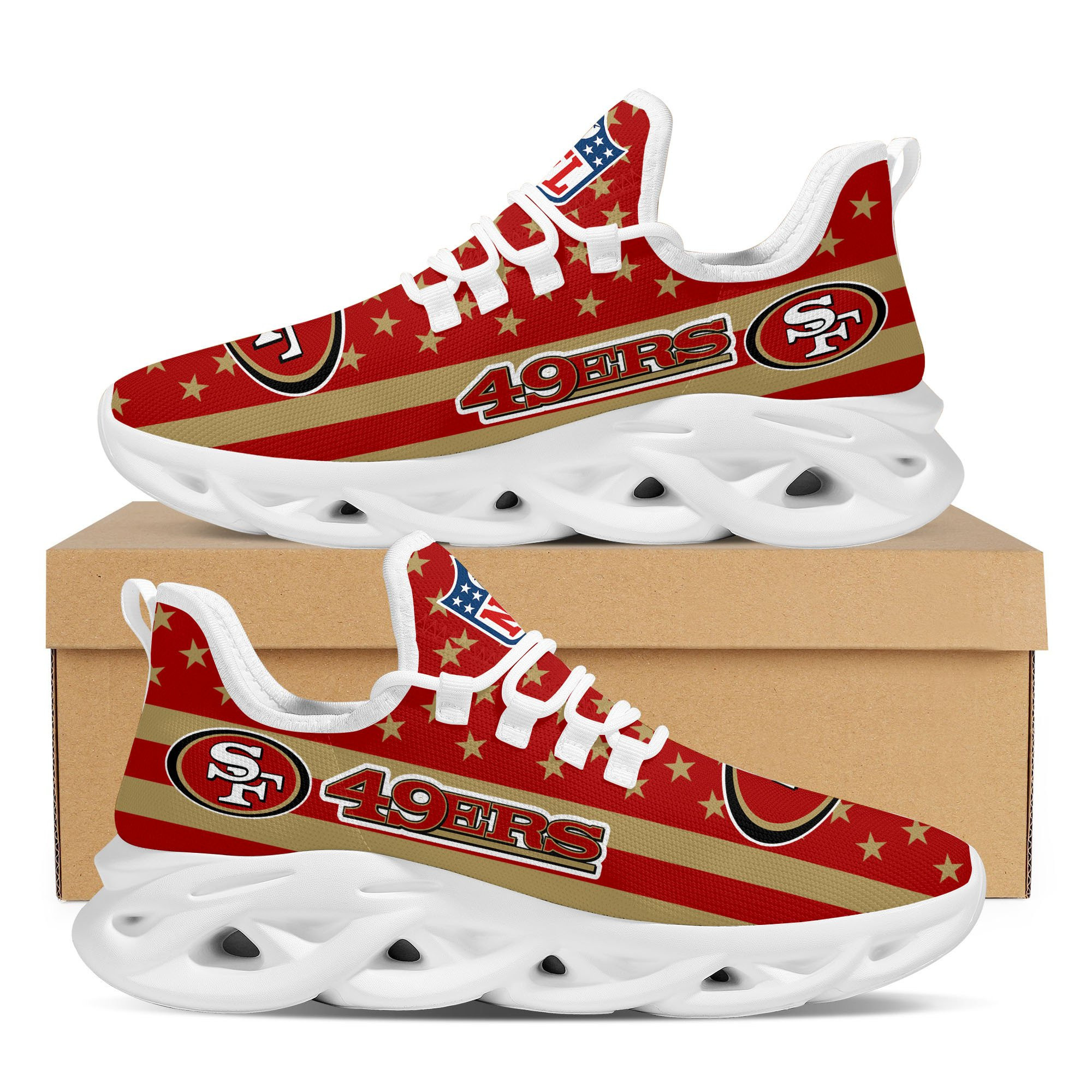 San Francisco 49ers NFL Max Soul Shoes Sneakers For Men And Women