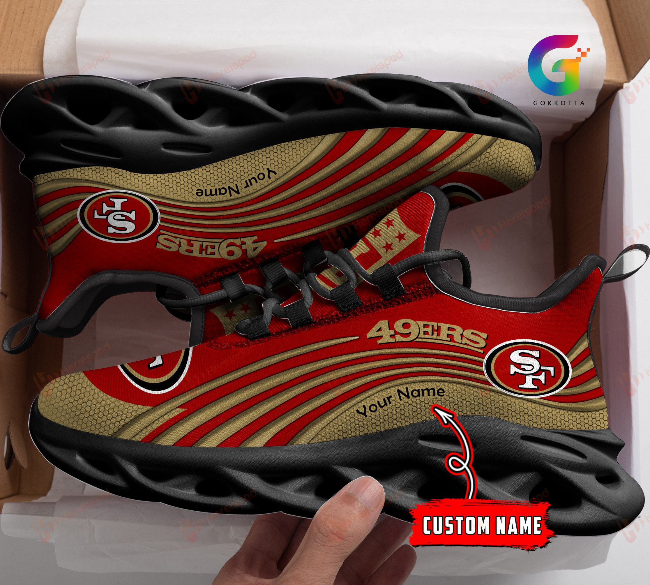 San Francisco 49ers NFL Max Soul Shoes Sneakers For Men And Women