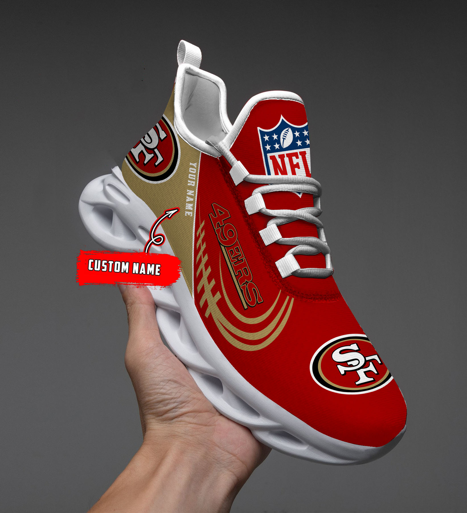 San Francisco 49ers NFL Max Soul Shoes Sneakers For Men And Women