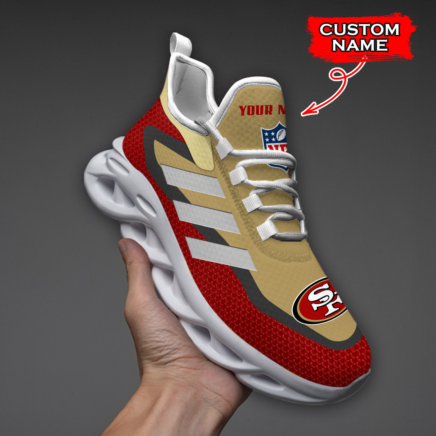 San Francisco 49ers NFL Max Soul Shoes Sneakers For Men And Women