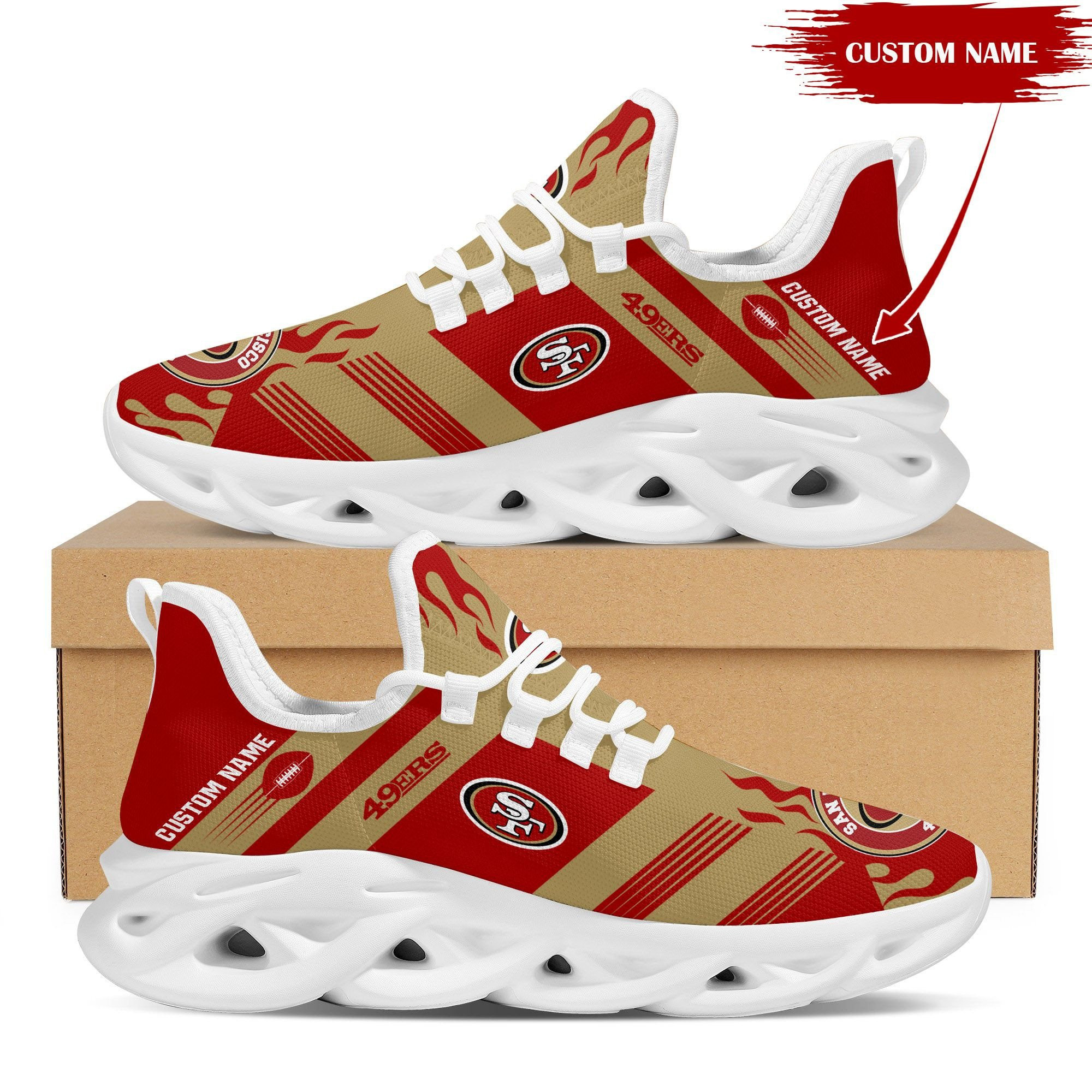 San Francisco 49ers NFL Max Soul Shoes Sneakers For Men And Women