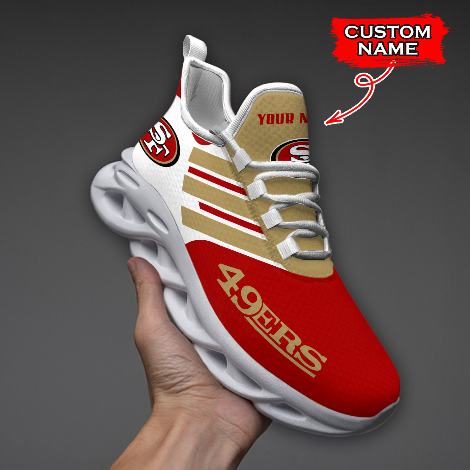 San Francisco 49ers NFL Max Soul Shoes Sneakers For Men And Women