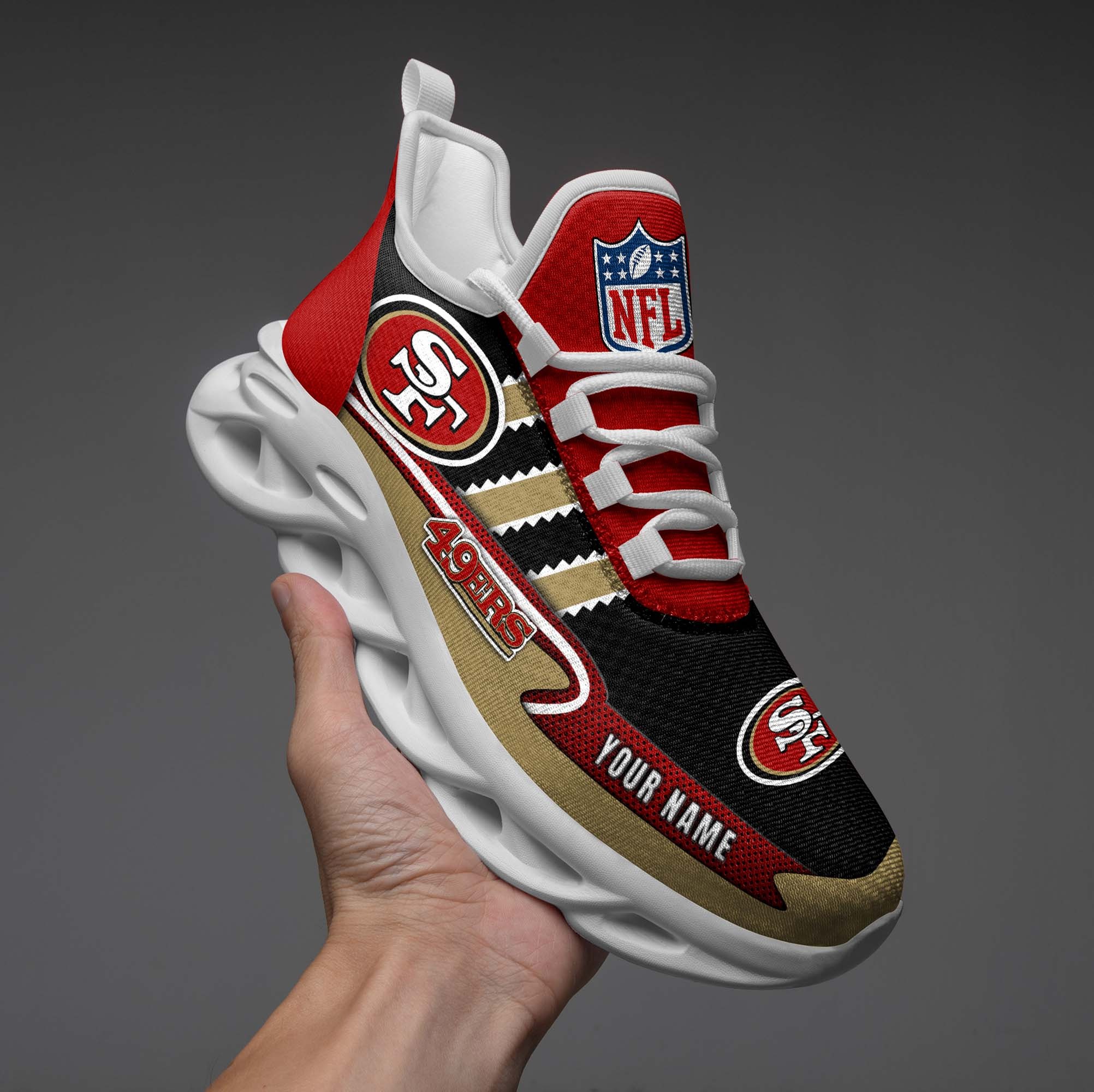 San Francisco 49ers NFL Max Soul Shoes Sneakers For Men And Women